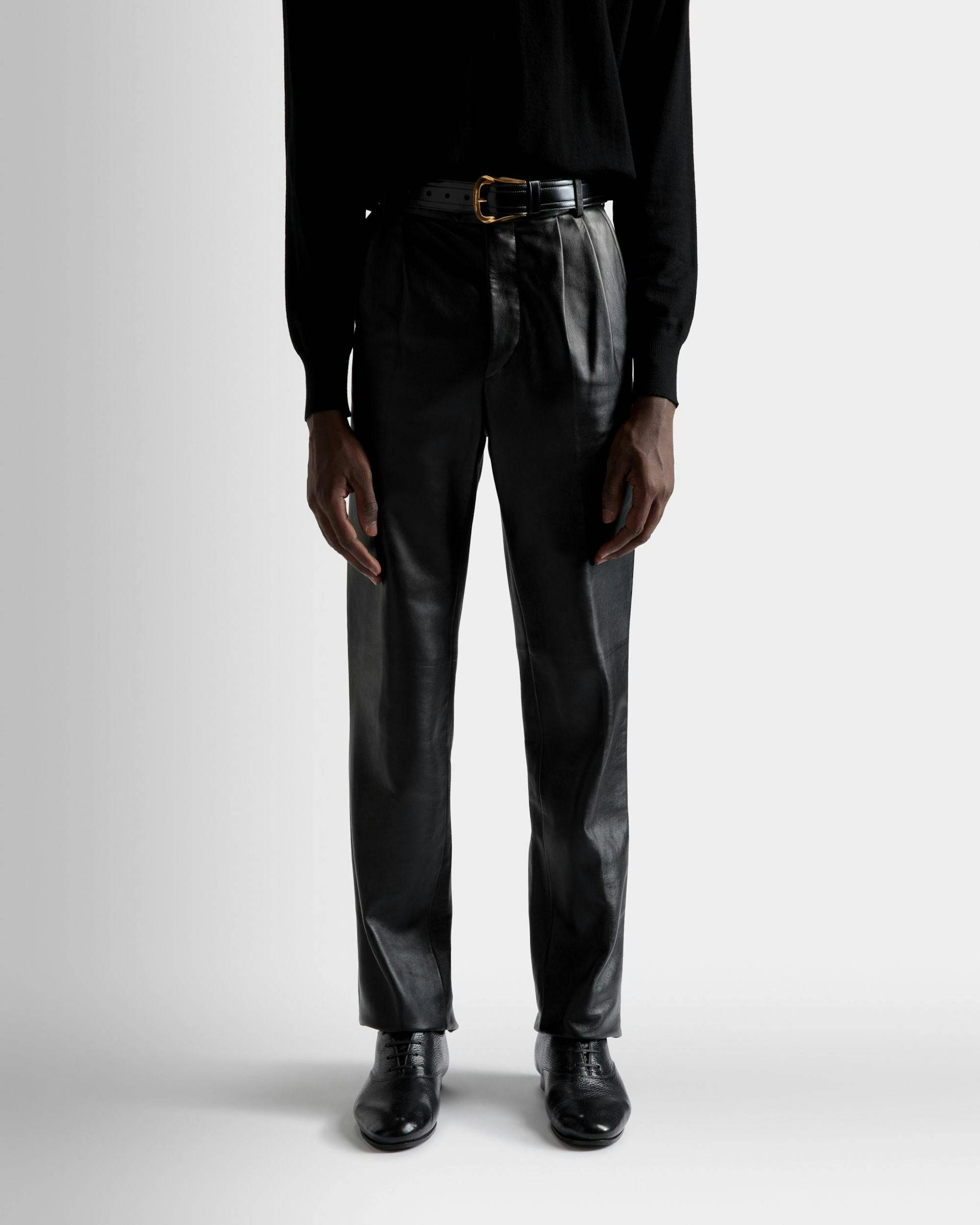 Leather Trousers In Black Leather - Men's - Bally - 03
