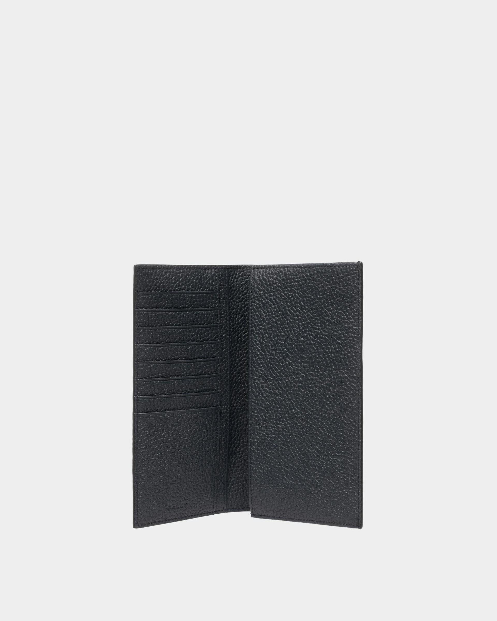 Men's Ribbon Continental Wallet In Midnight Leather | Bally | Still Life Open / Inside