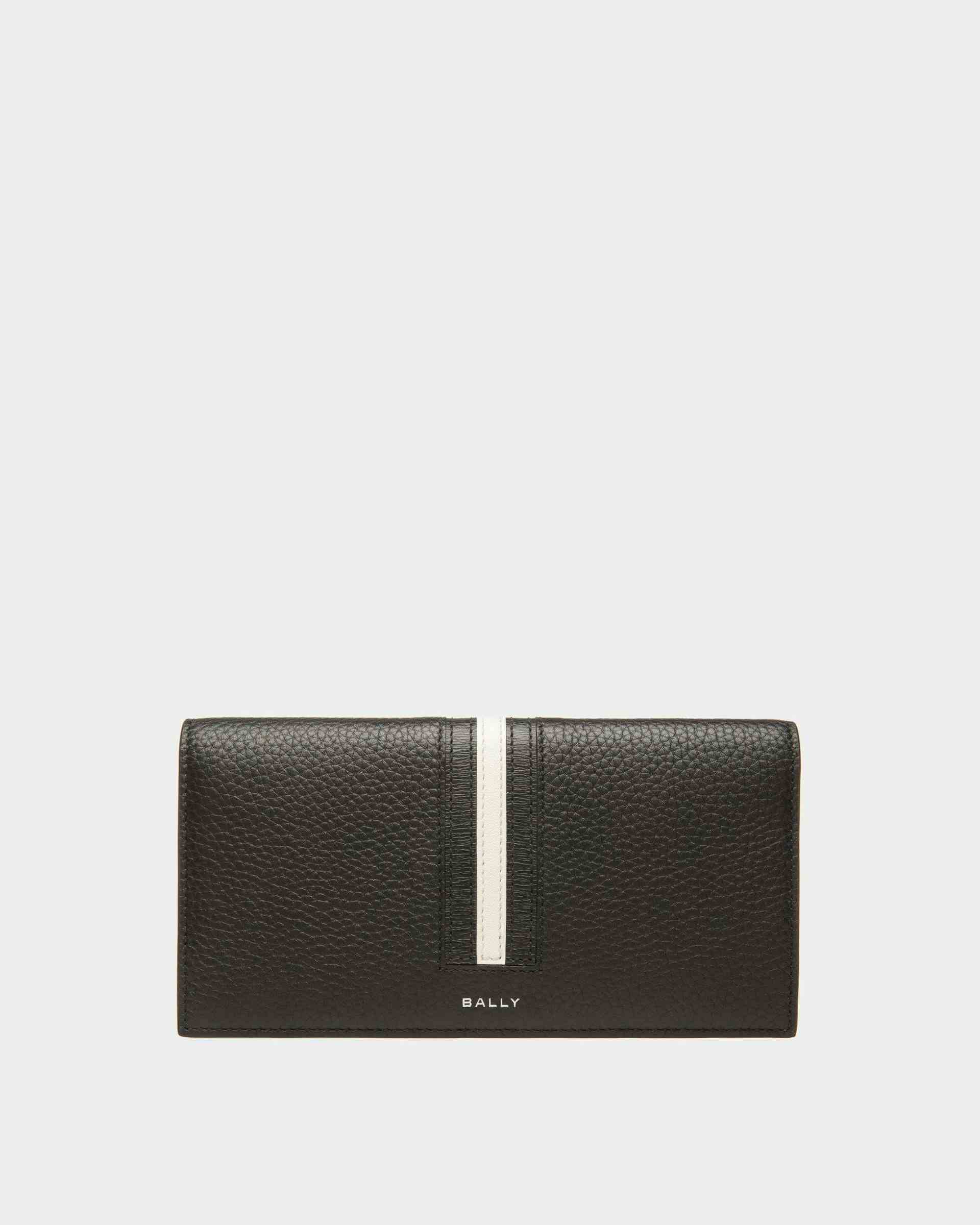 Ribbon Continental Wallet In Black Leather - Men's - Bally