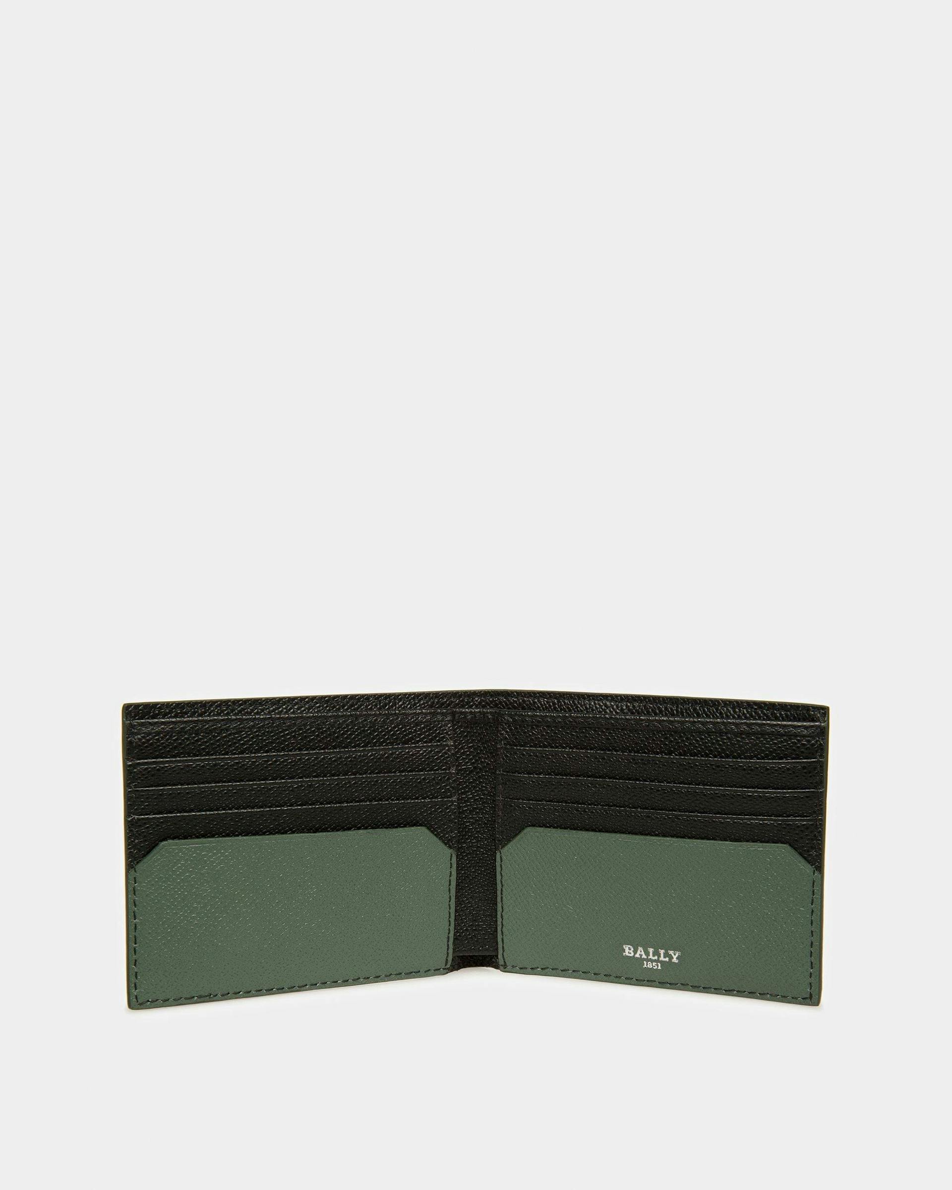 Bollen Leather Wallet In Sage And Black - Men's - Bally - 03