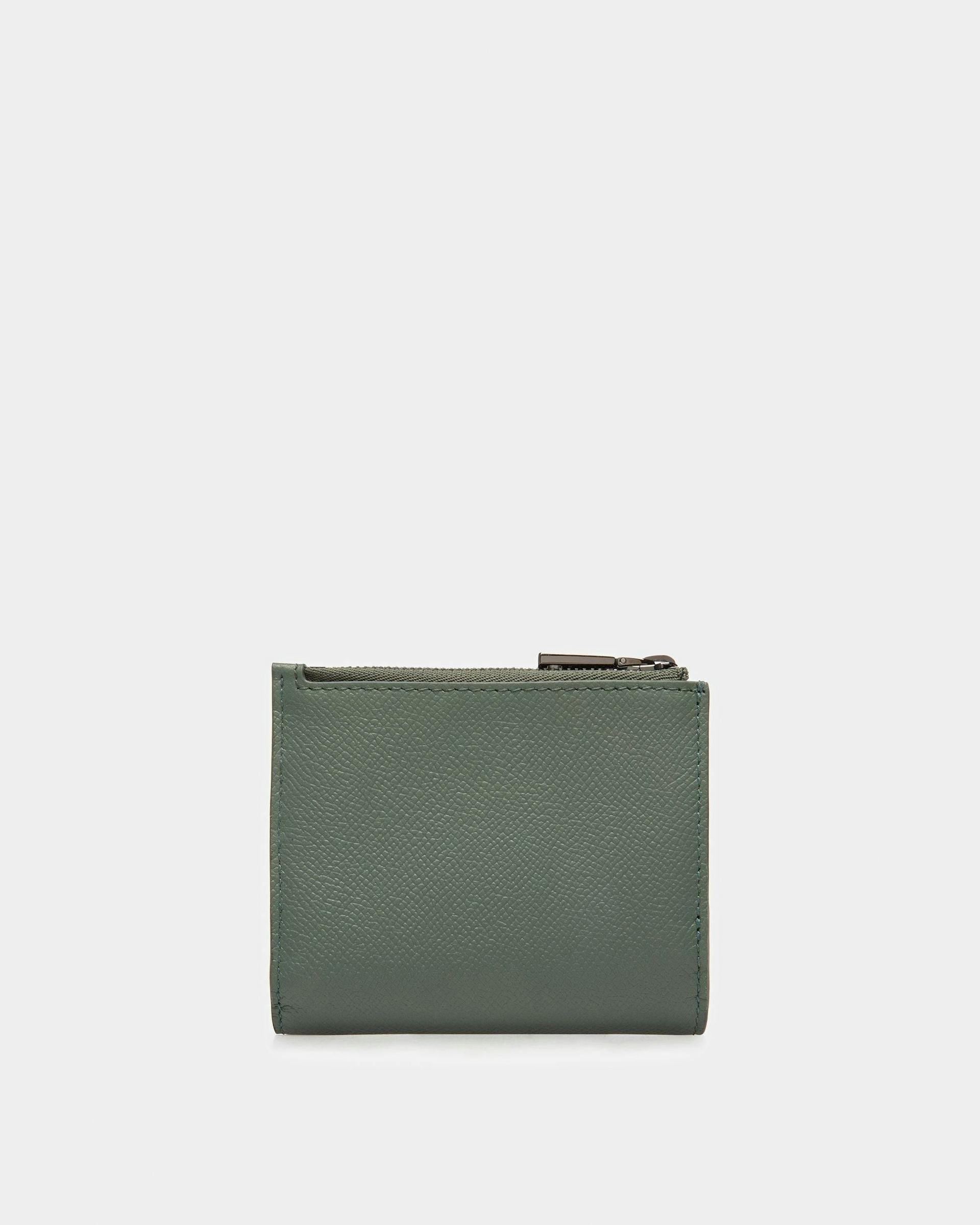 Bunner Leather Wallet In Sage And Black - Men's - Bally - 02