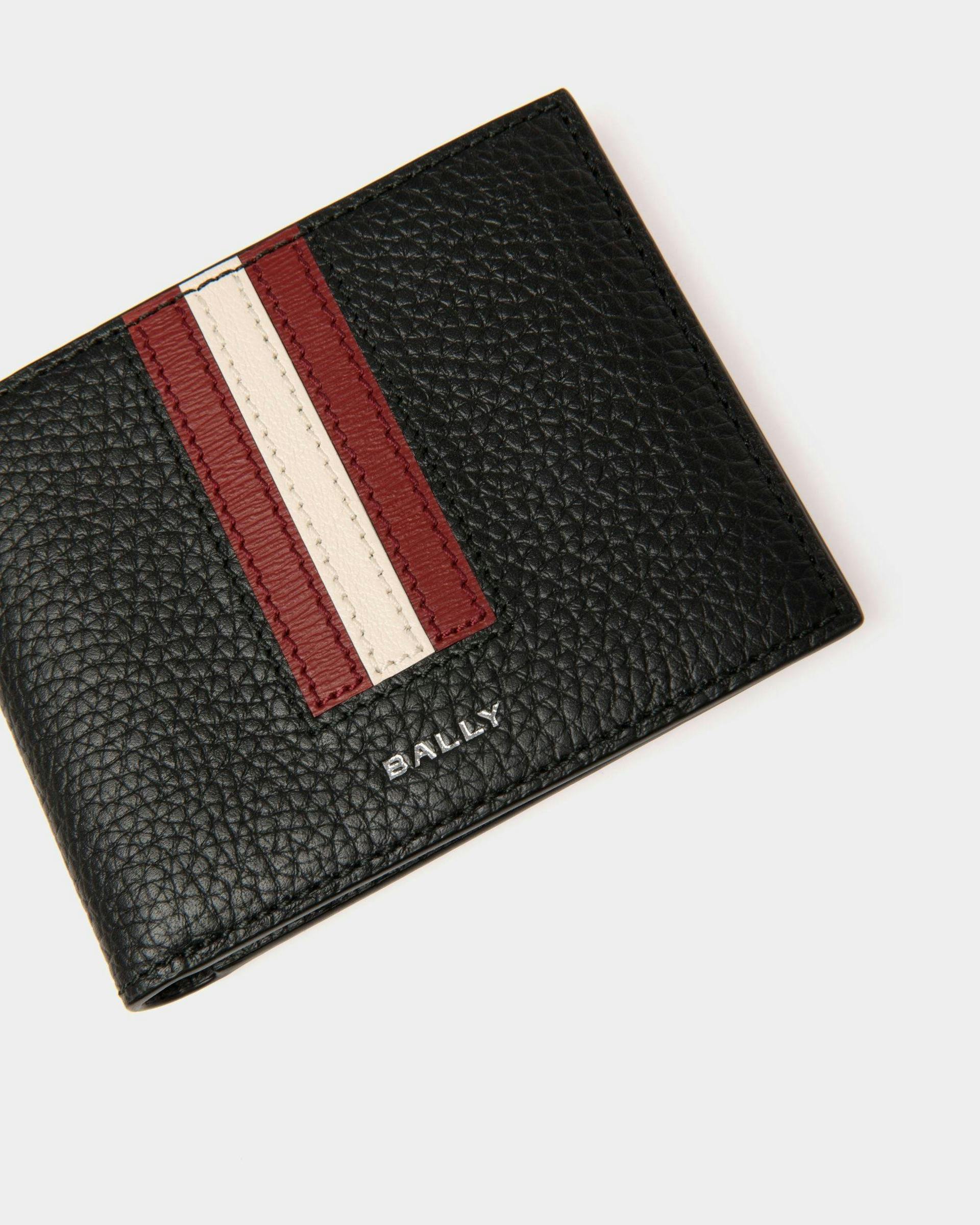Men's Ribbon Bifold Wallet in Black Leather | Bally | Still Life Detail