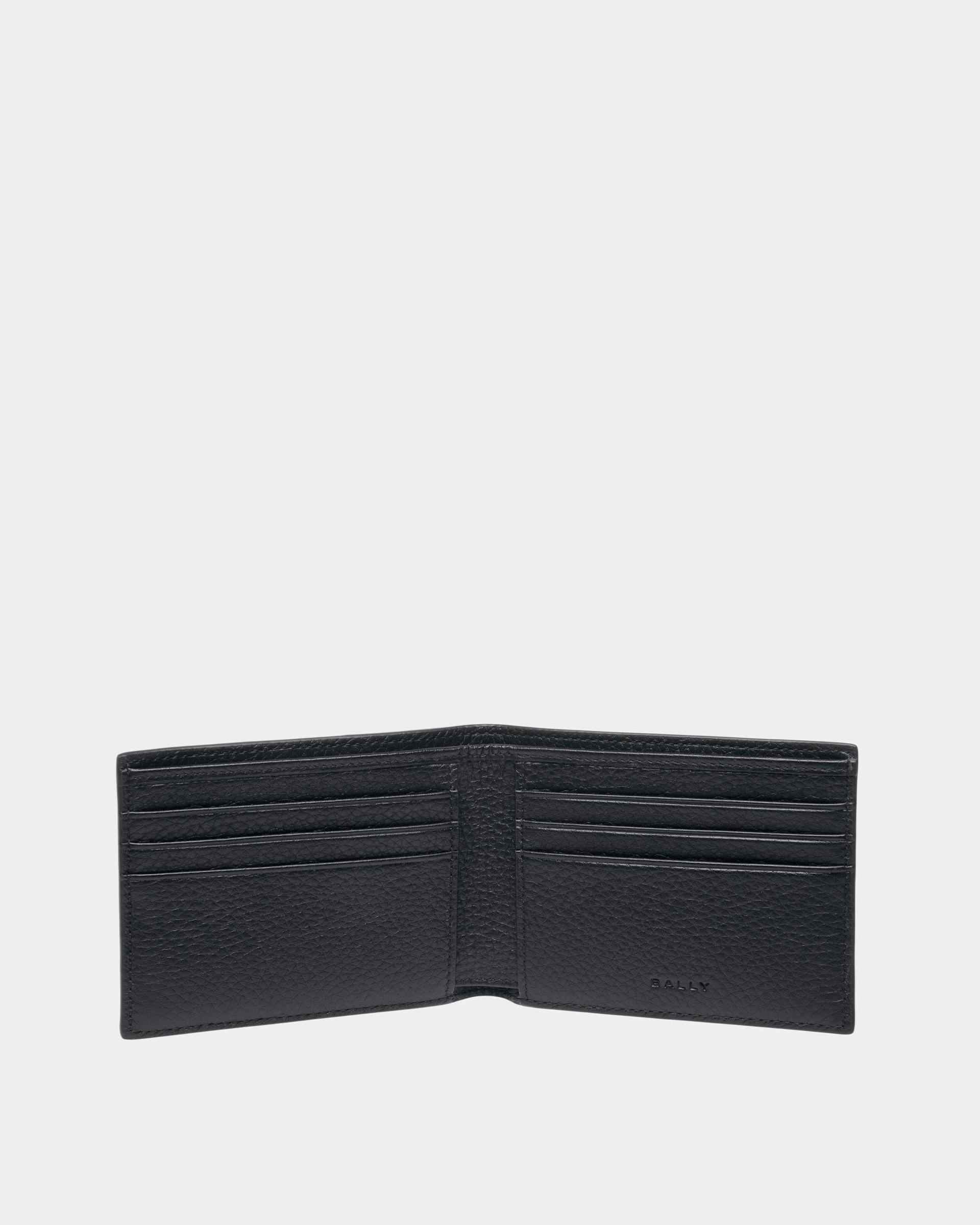 Men's Ribbon Wallet In Midnight Leather | Bally | Still Life Open / Inside