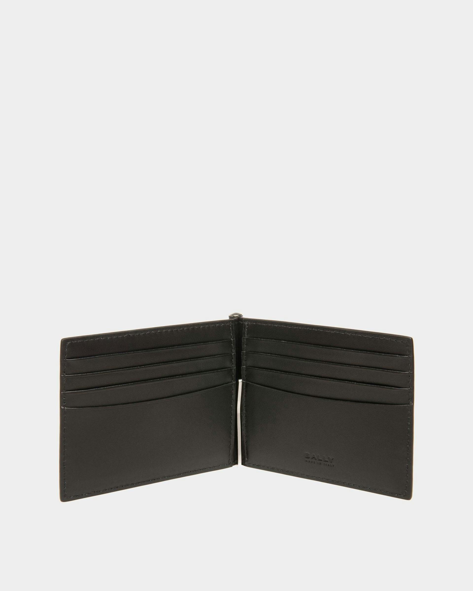 Men's Banque Wallet In Black Leather | Bally | Still Life Open / Inside