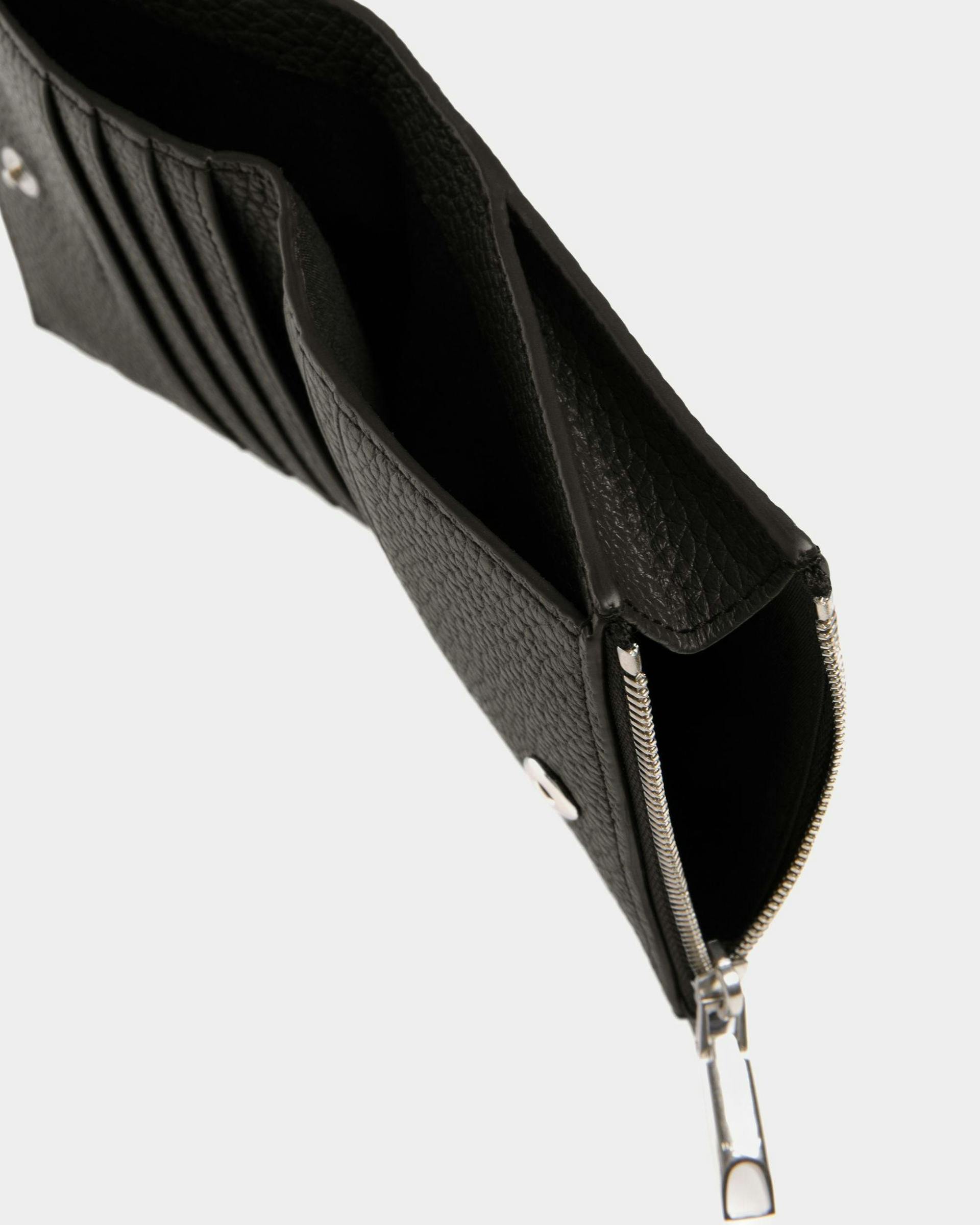 Ribbon Wallet In Black Leather - Men's - Bally - 04