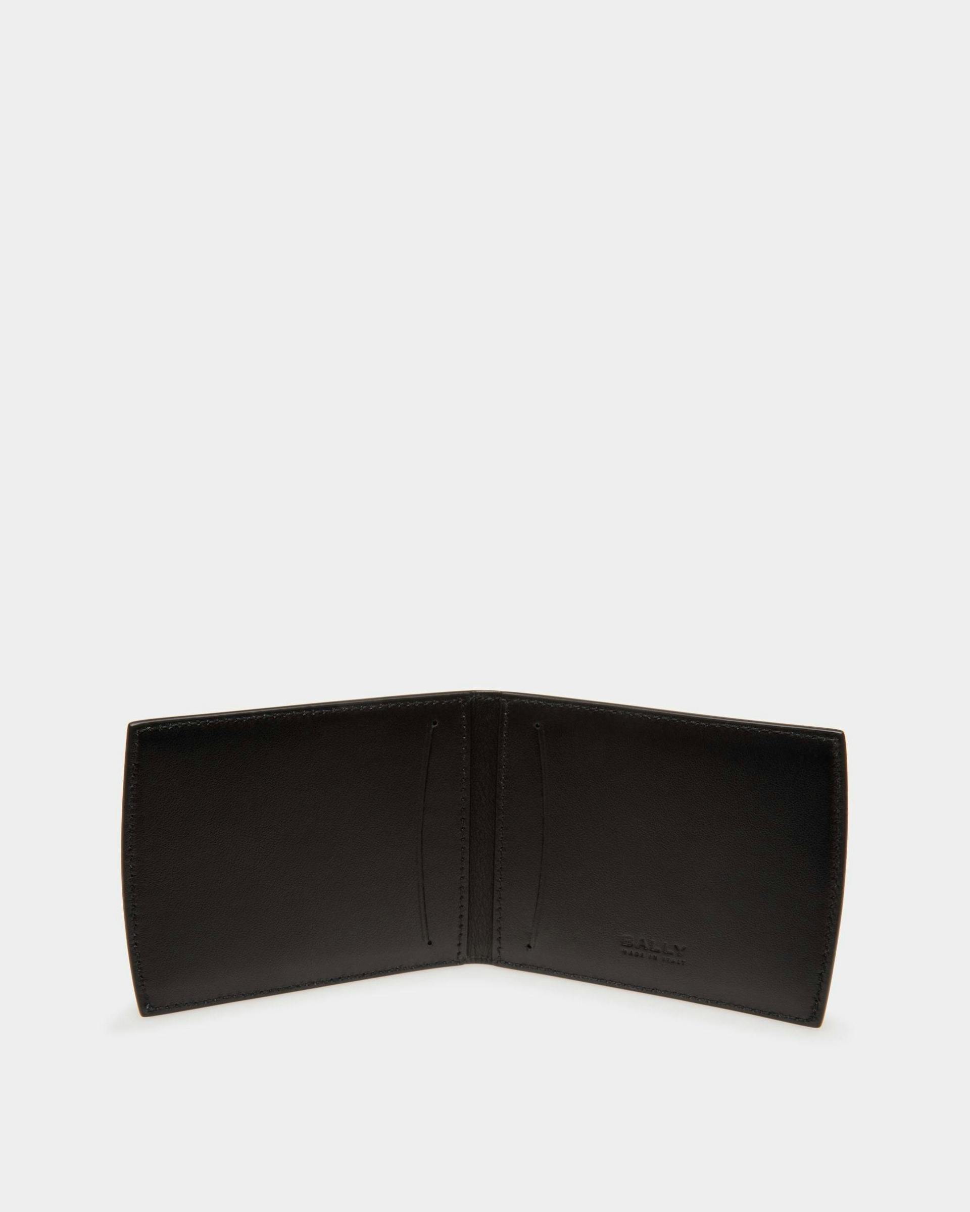 Men's Busy Bally Bifold Wallet in Black Leather | Bally | Still Life Open / Inside