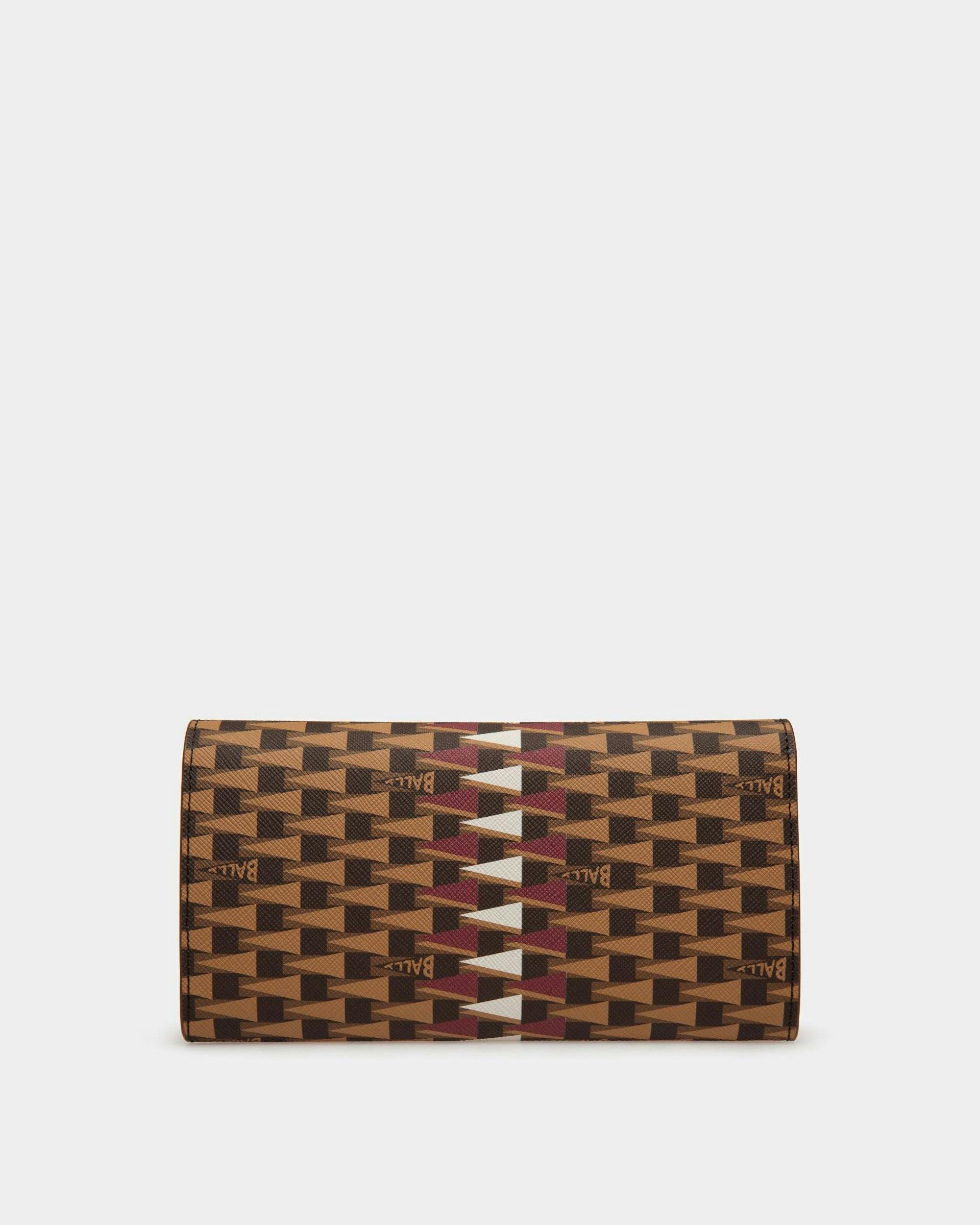 Men's Pennant Continental Wallet In Brown Leather And Tpu | Bally | Still Life Back