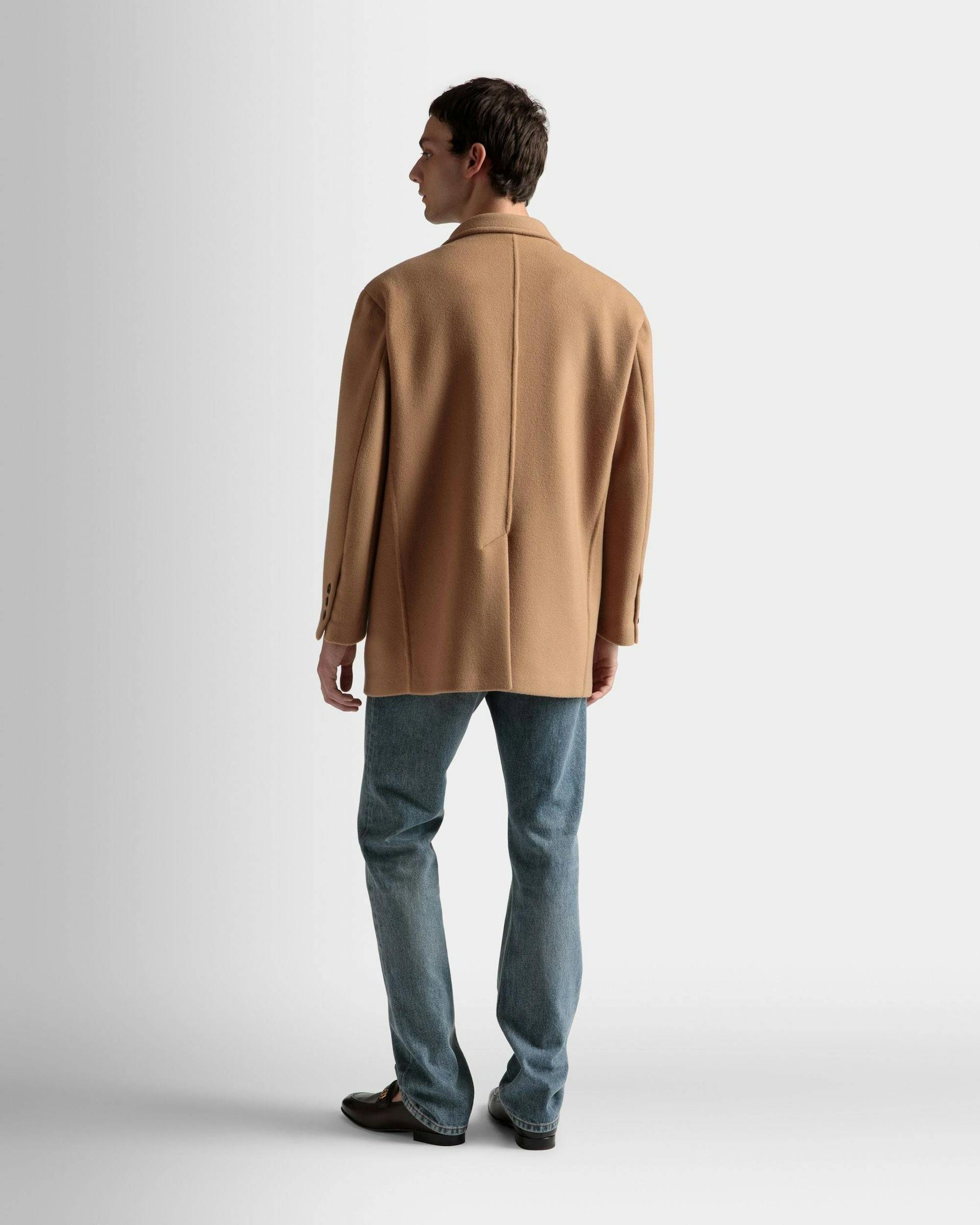 Single-Breasted Jacket In Camel Cashmere Mix - Men's - Bally - 05