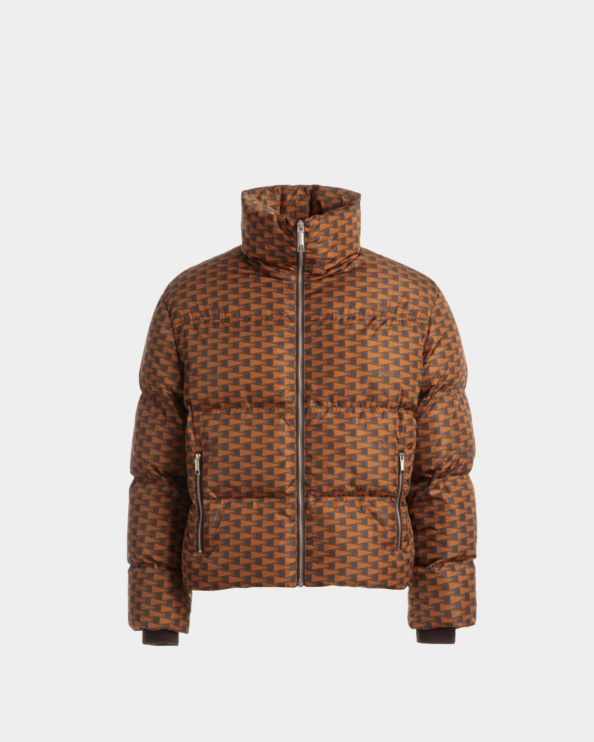 Puffer Jacket In Brown Nylon - Men's - Bally - 01