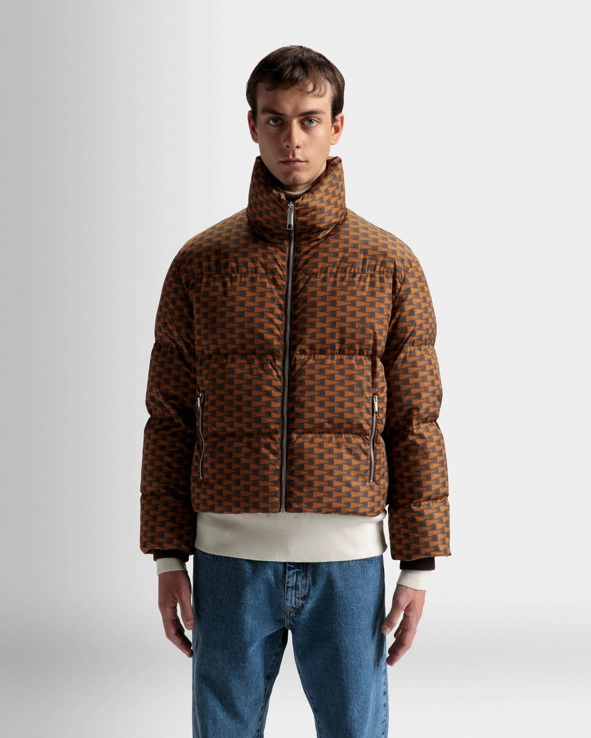 Puffer Jacket In Brown Nylon - Men's - Bally - 03