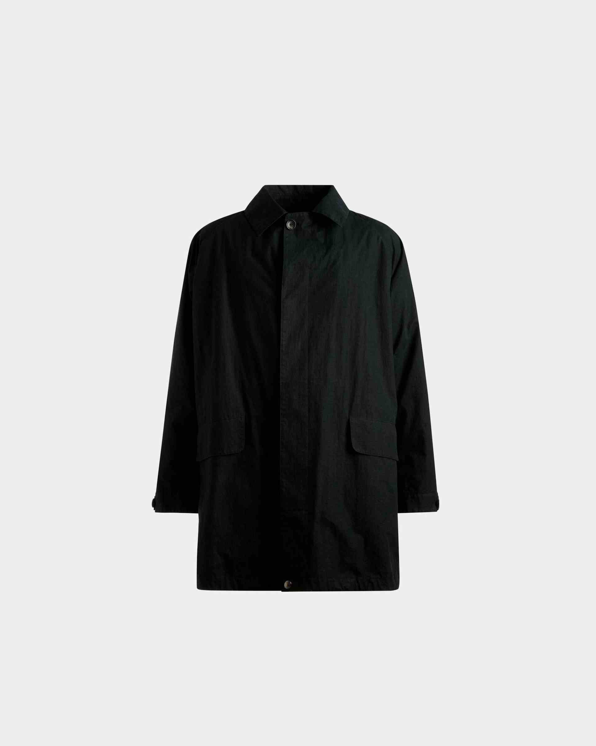 Duster Coat In Black Polyamide - Men's - Bally
