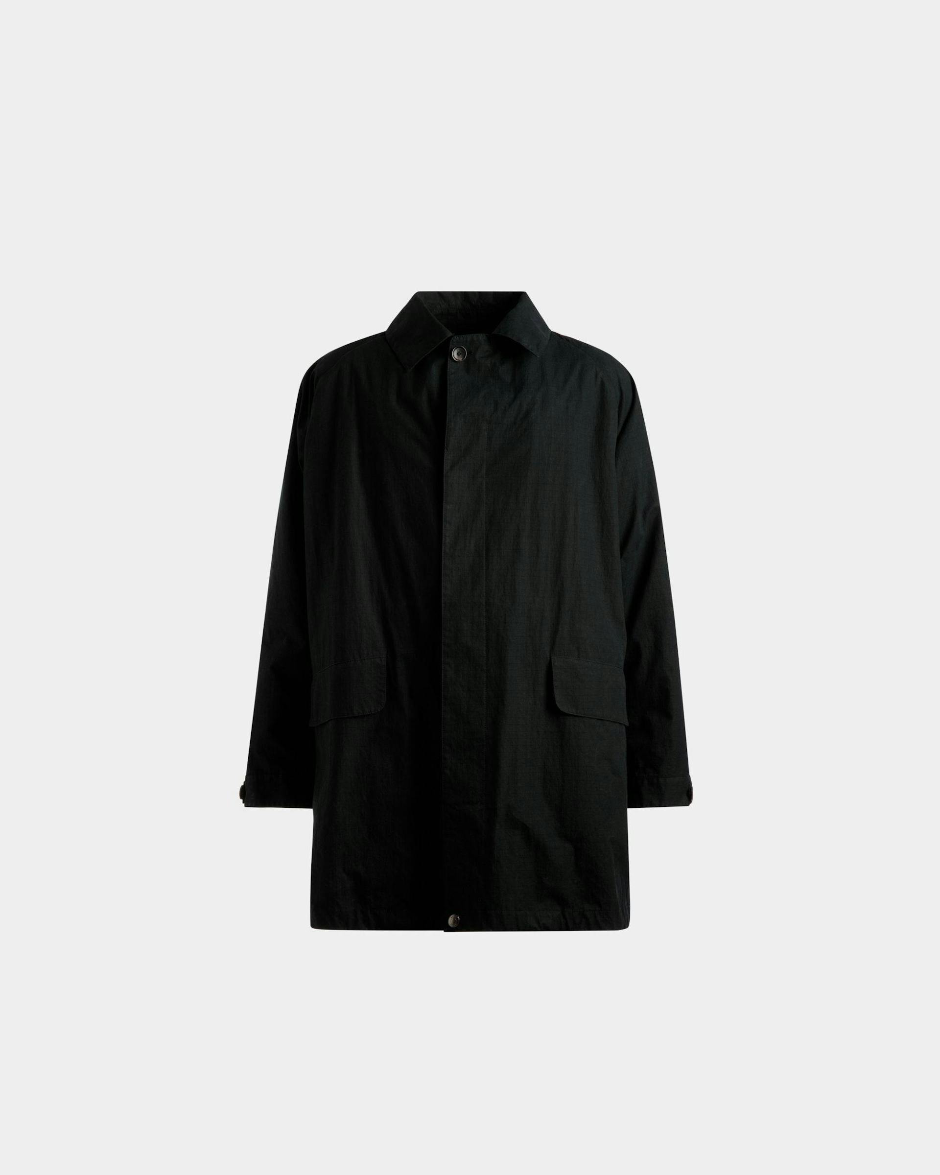 Duster Coat In Black Polyamide - Men's - Bally - 01