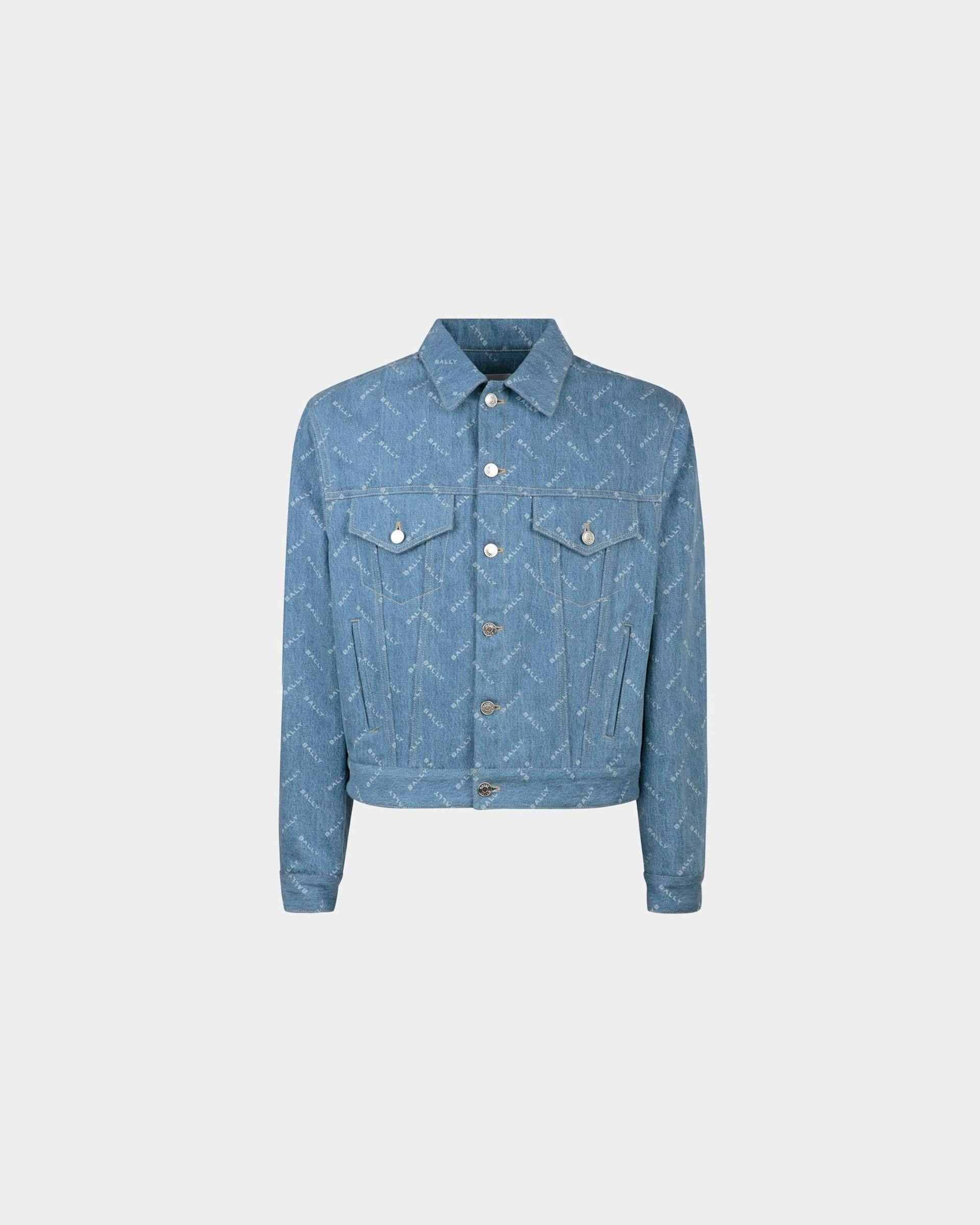 Men's Denim Jacket In Light Blue Cotton | Bally | Still Life Front