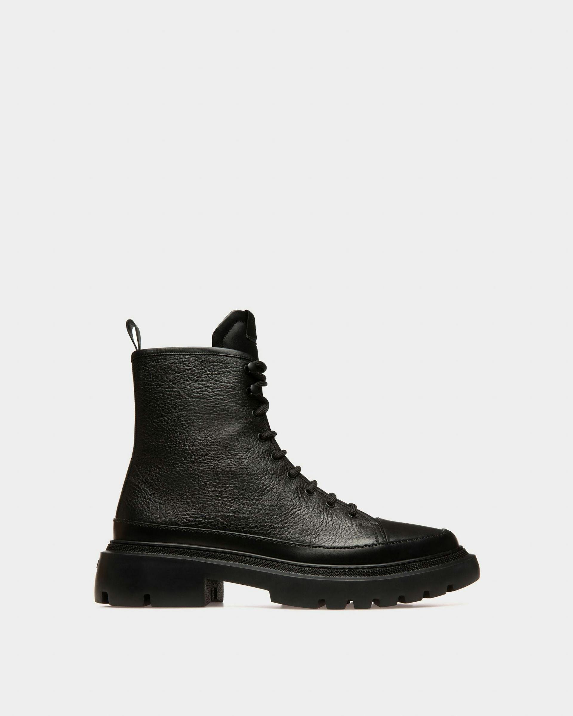 Vatiz Leather Boots In Black - Men's - Bally - 01