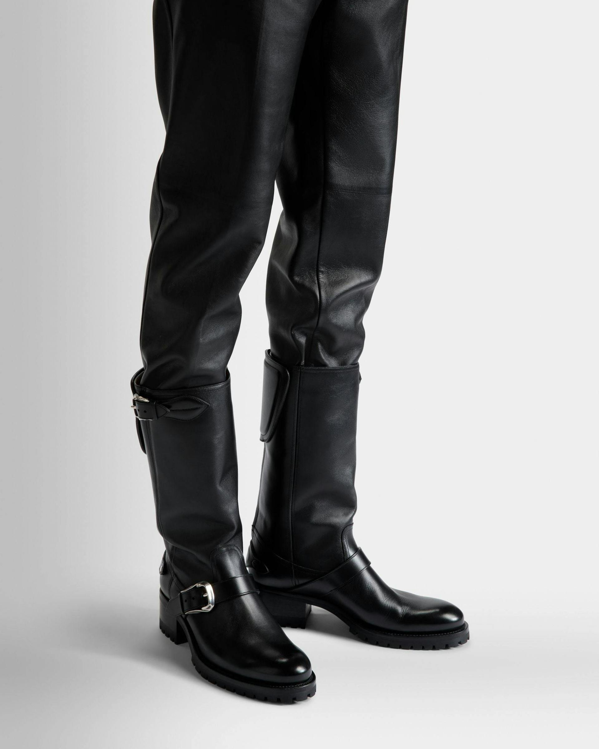Ardis Long Boots In Black Leather - Men's - Bally - 02