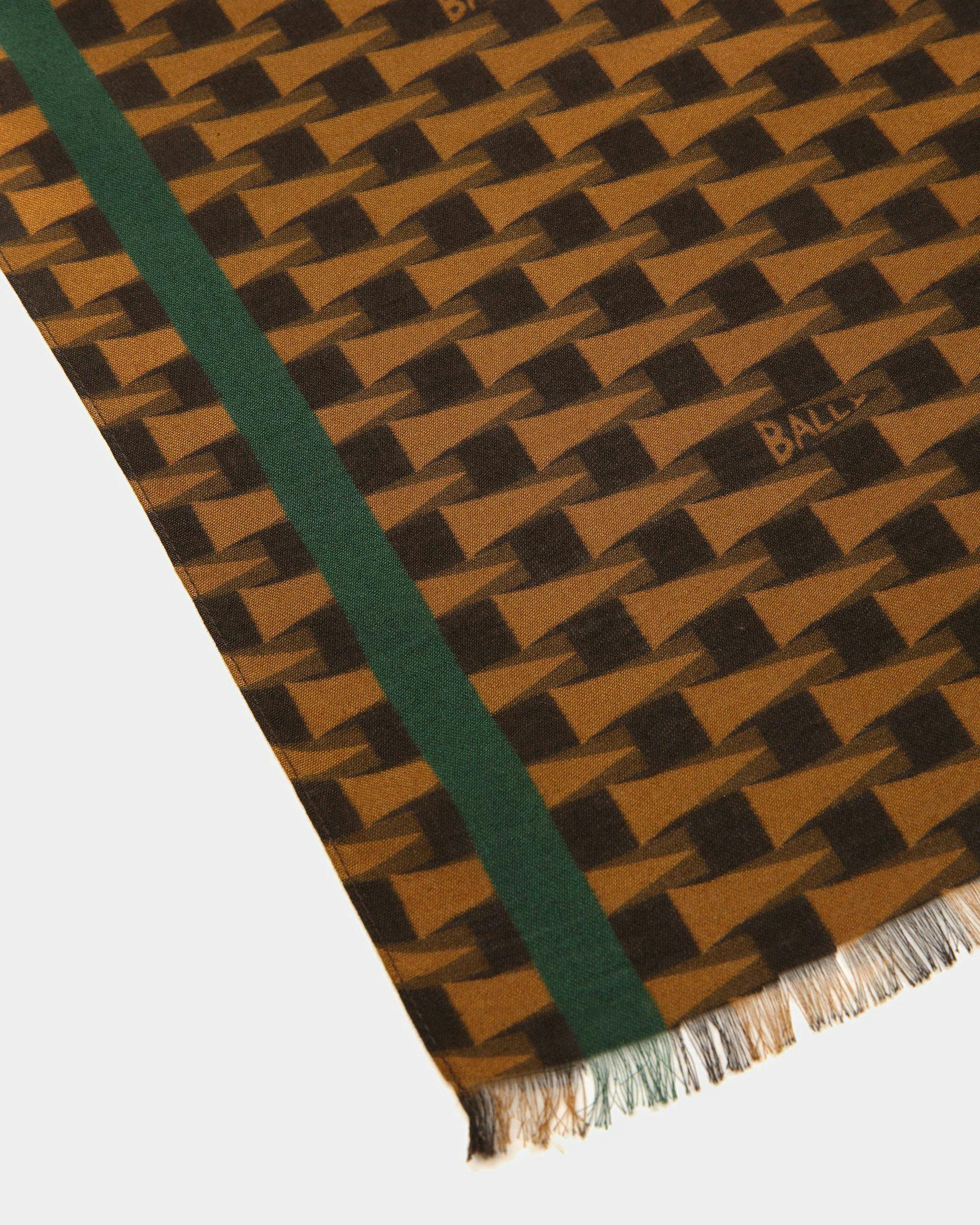 Pennant Print Scarf In Desert Fabric - Men's - Bally - 02