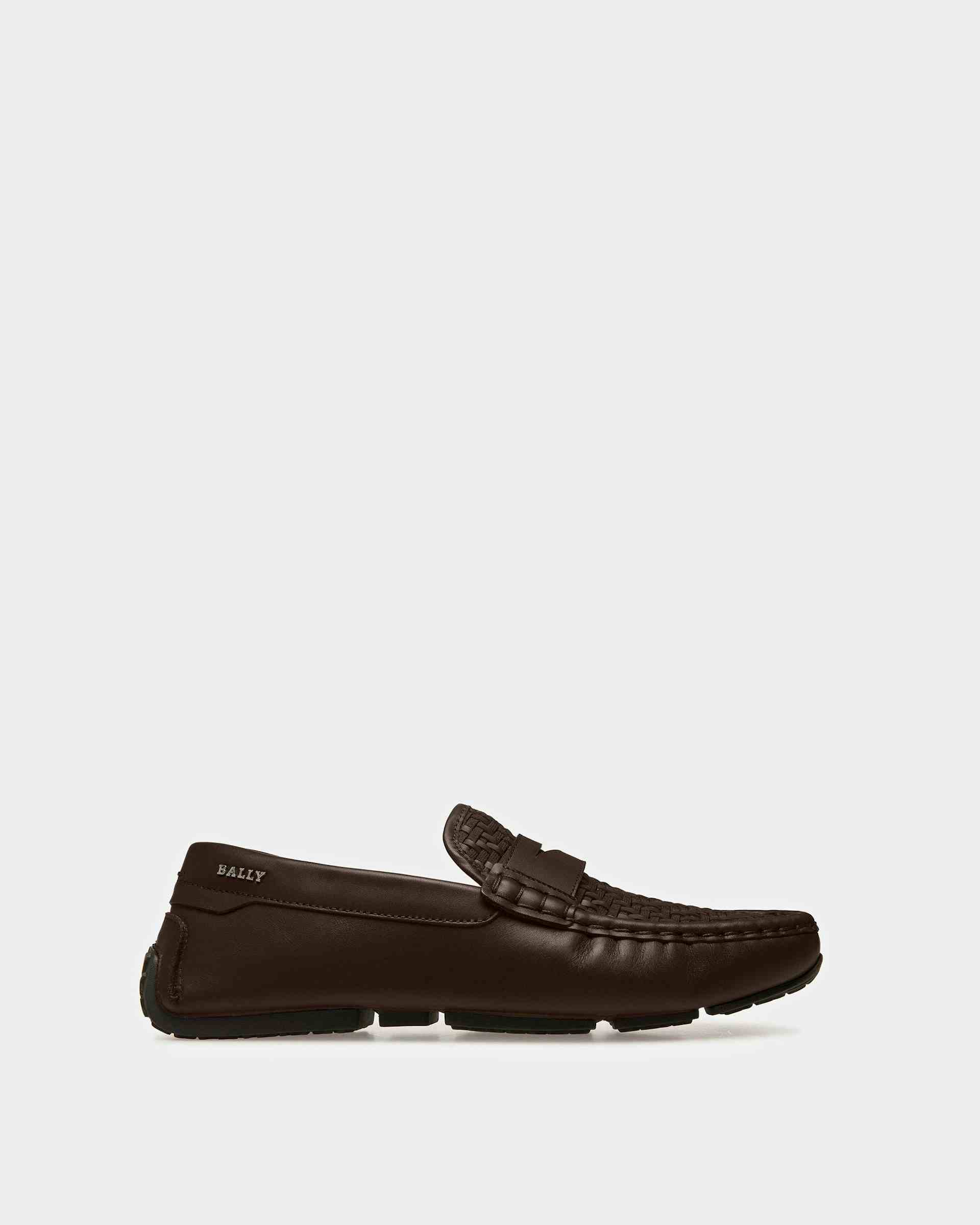 Pilos Leather Drivers In Brown - Men's - Bally