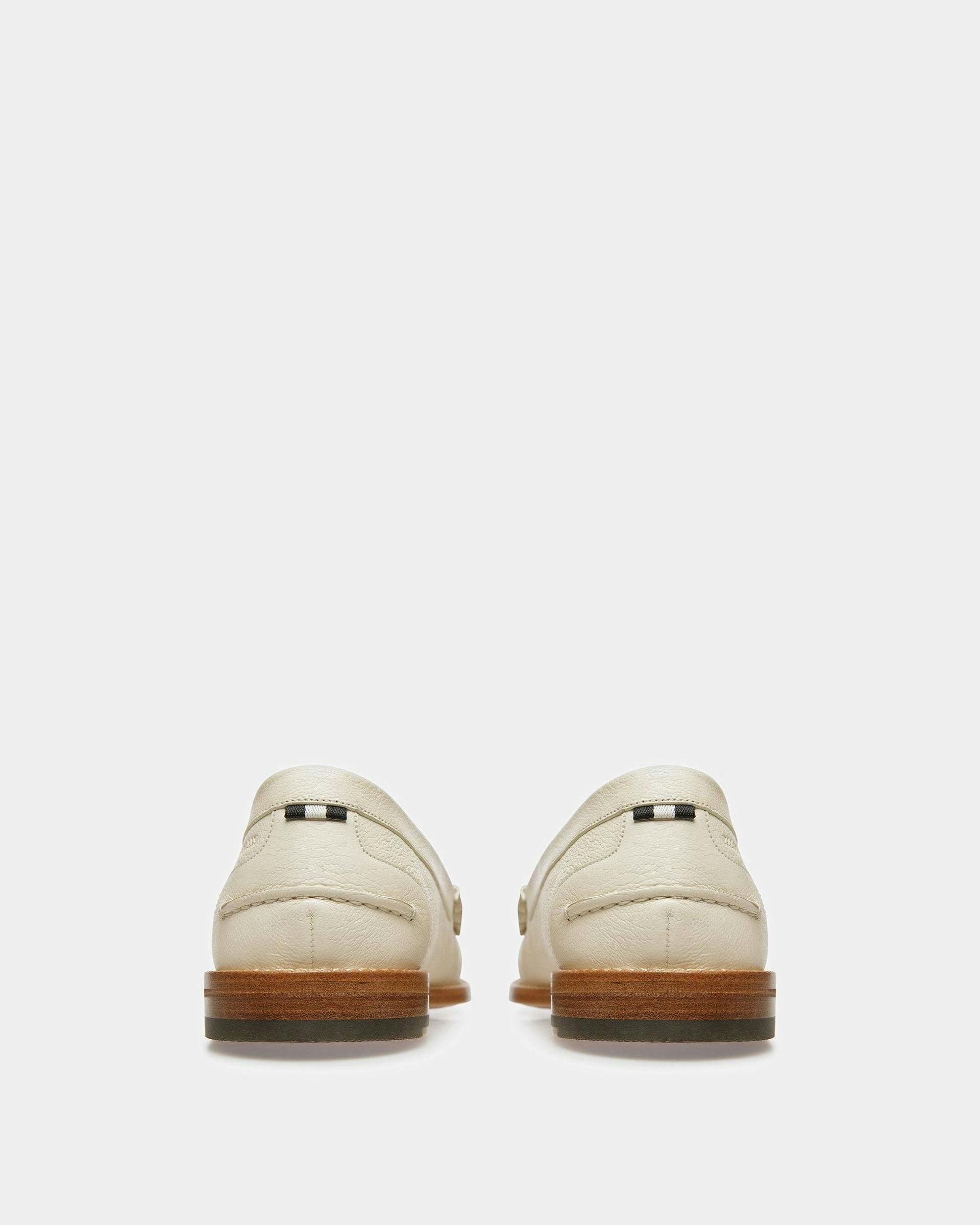 Ron Leather Moccasins In Bone - Men's - Bally - 04