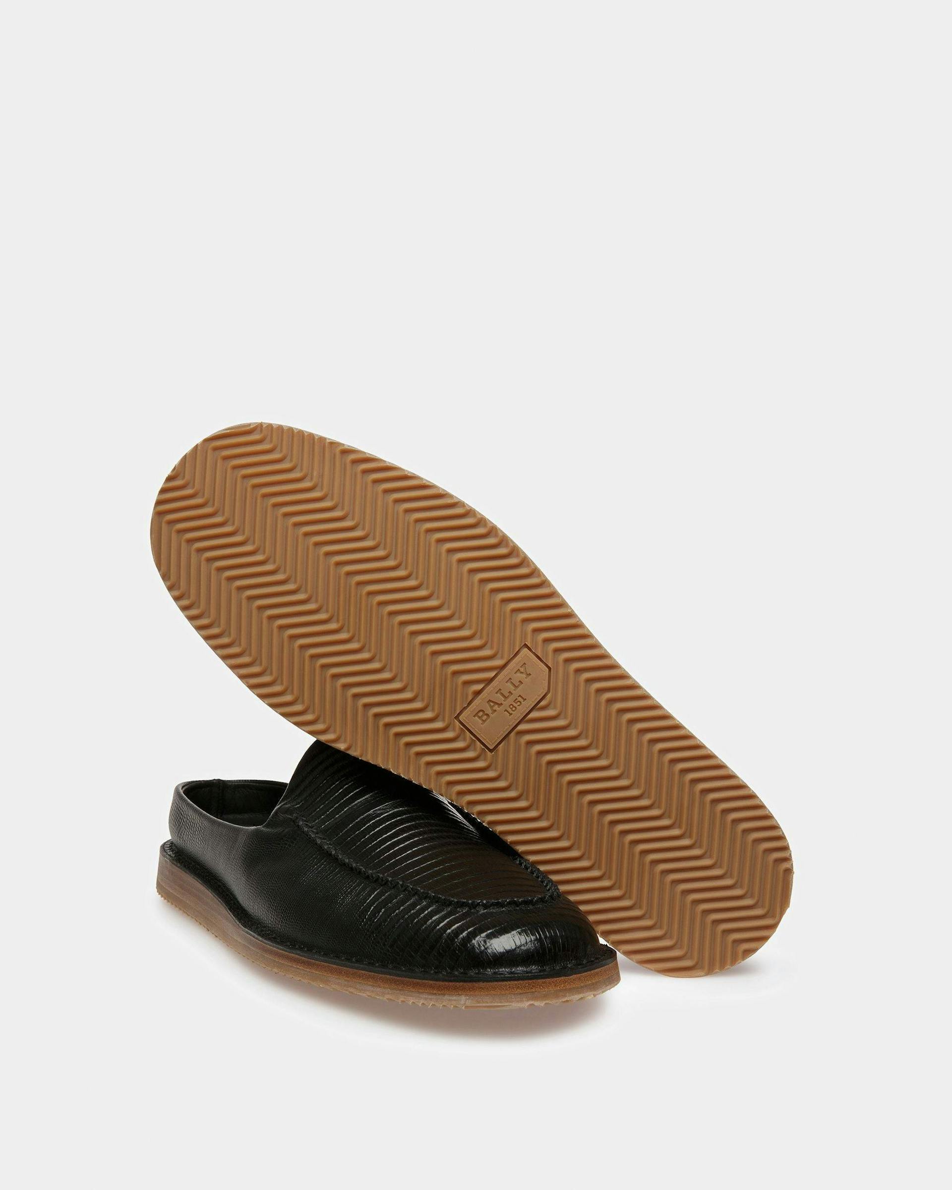 Fosko Leather Slippers In Black - Men's - Bally - 05