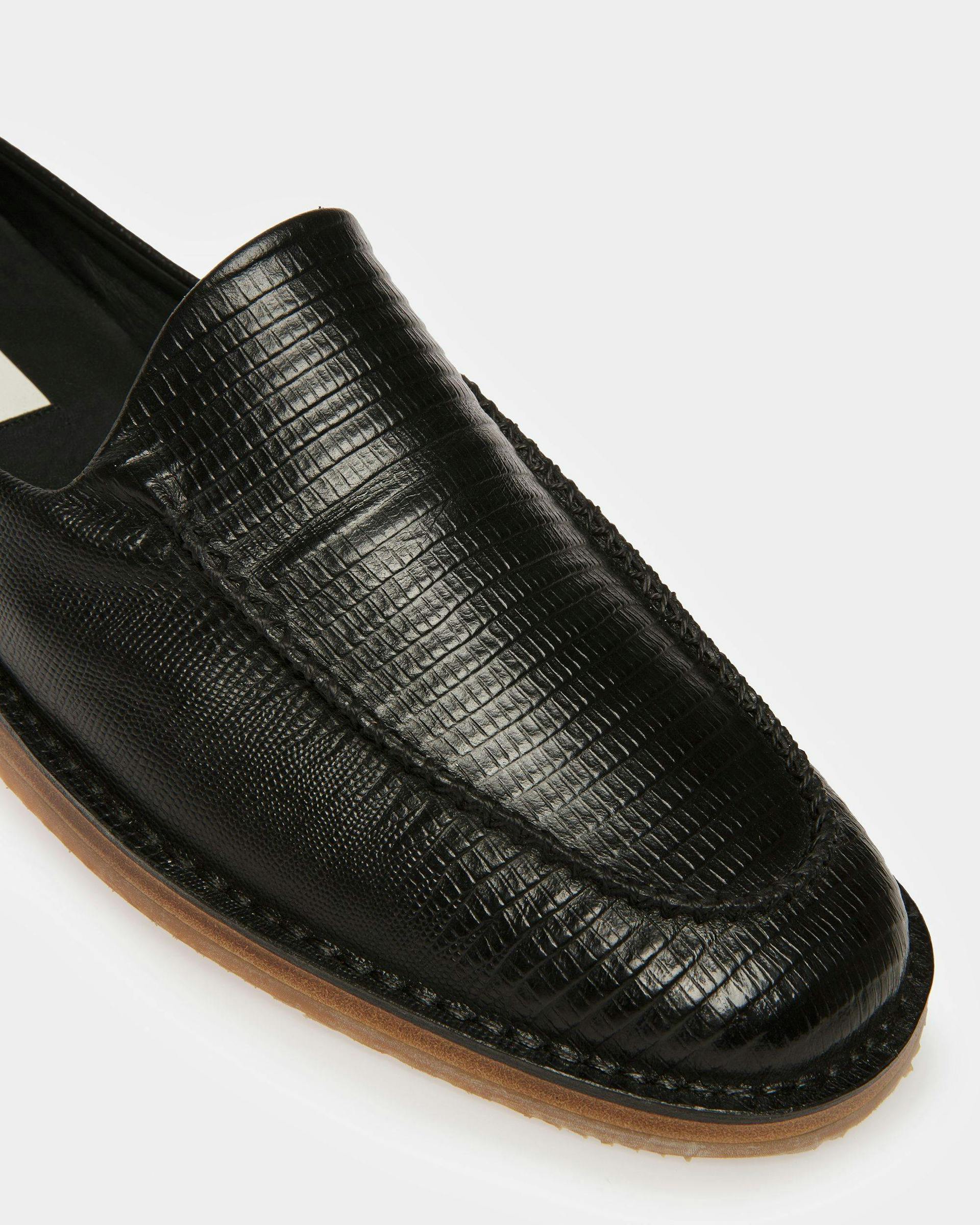 Fosko Leather Slippers In Black - Men's - Bally - 06