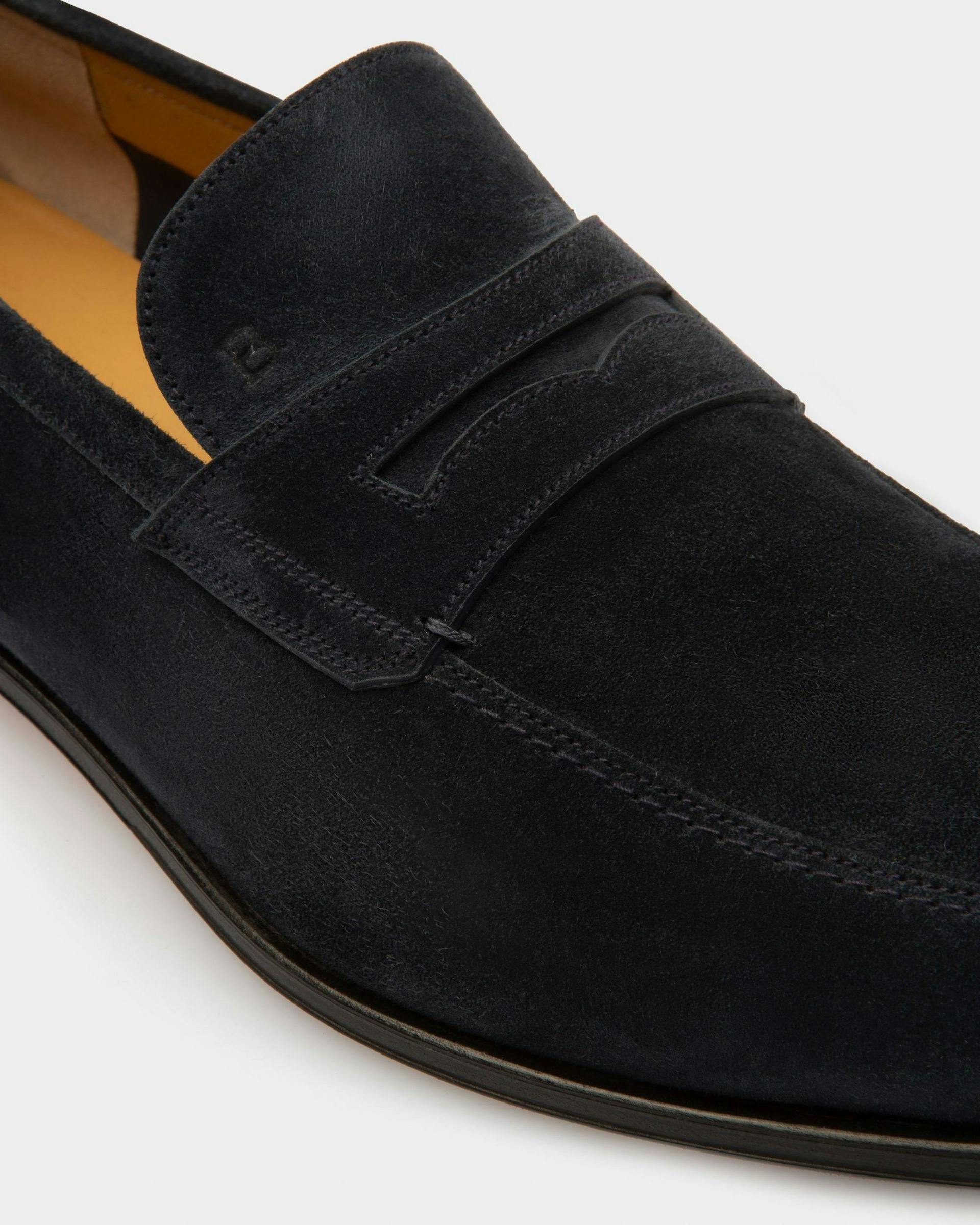 Webb Leather Loafers In Navy - Men's - Bally - 05