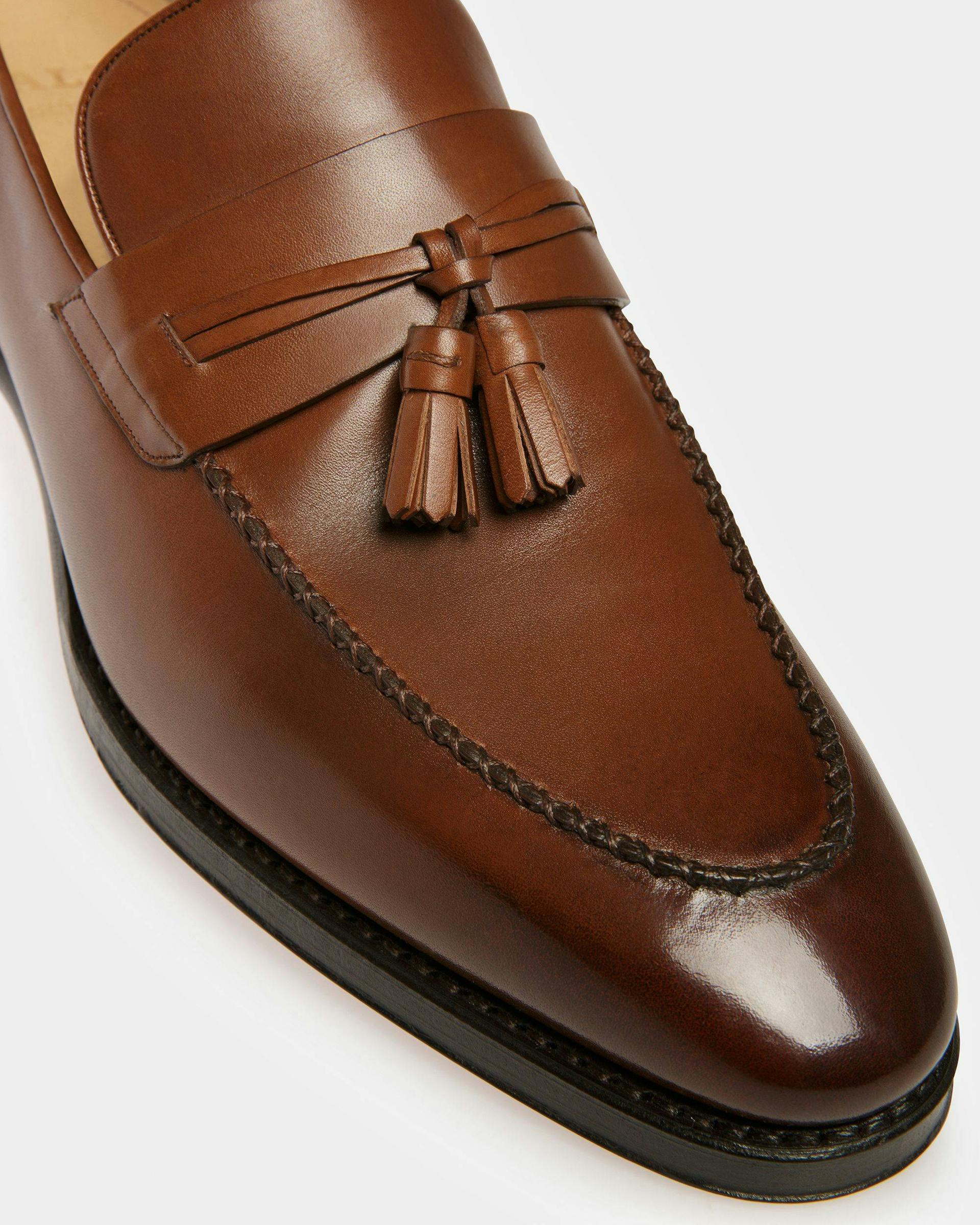 Skenny Leather Loafers In Brown - Men's - Bally - 06