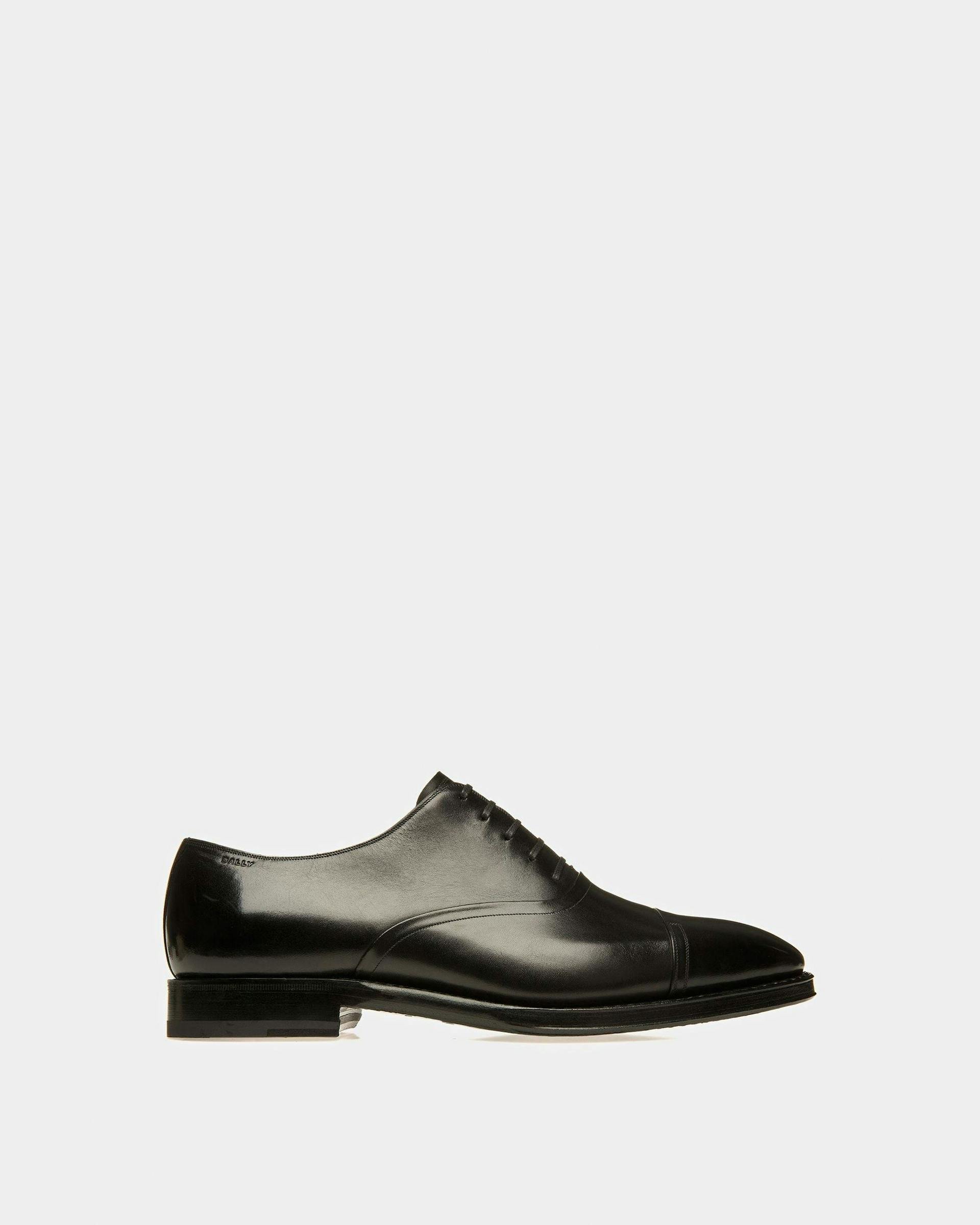 Men's Scribe Oxford Shoes In Black Leather | Bally | Still Life Side