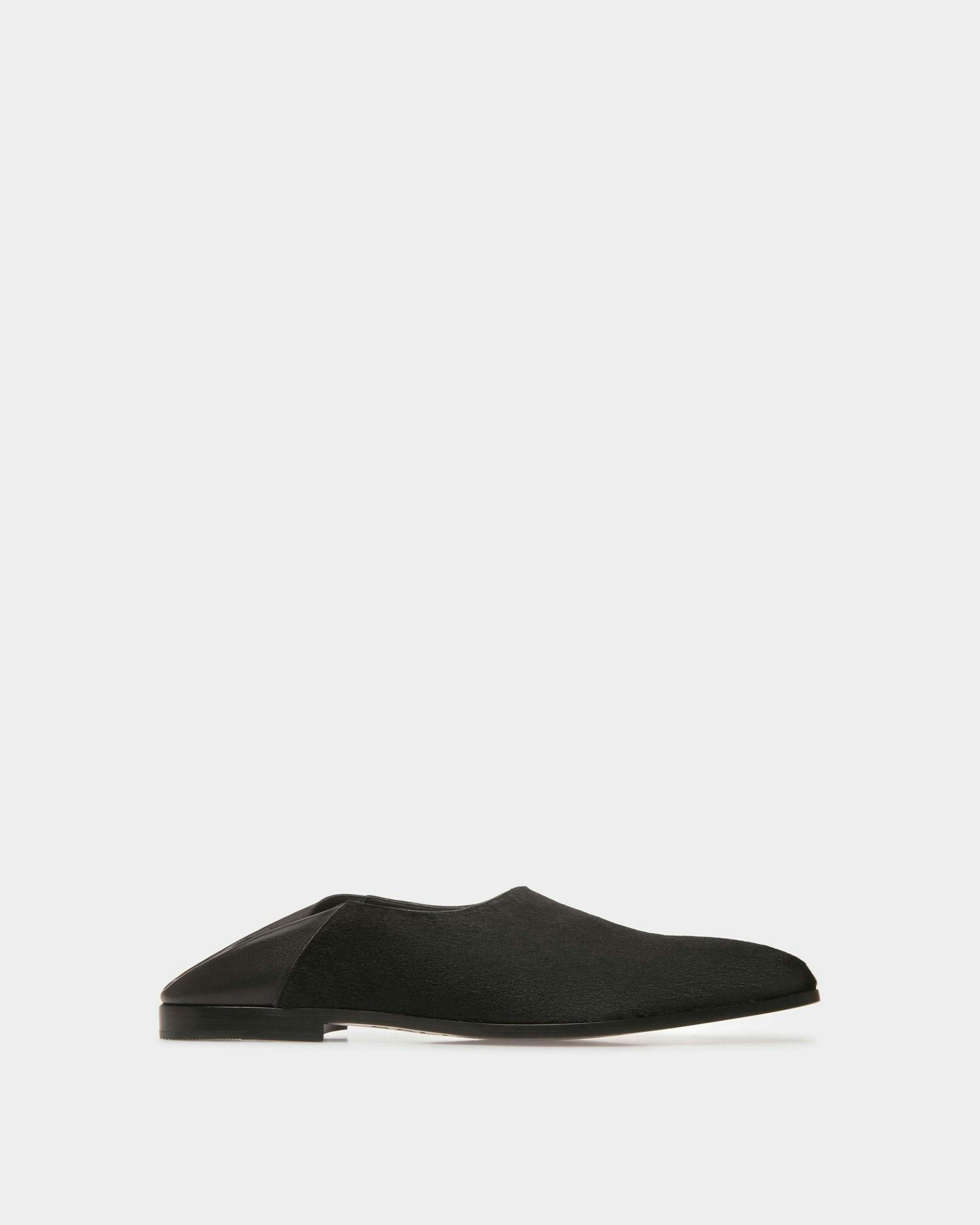 Vegas Flat Loafers In Black Haircalf Leather - Men's - Bally - 01