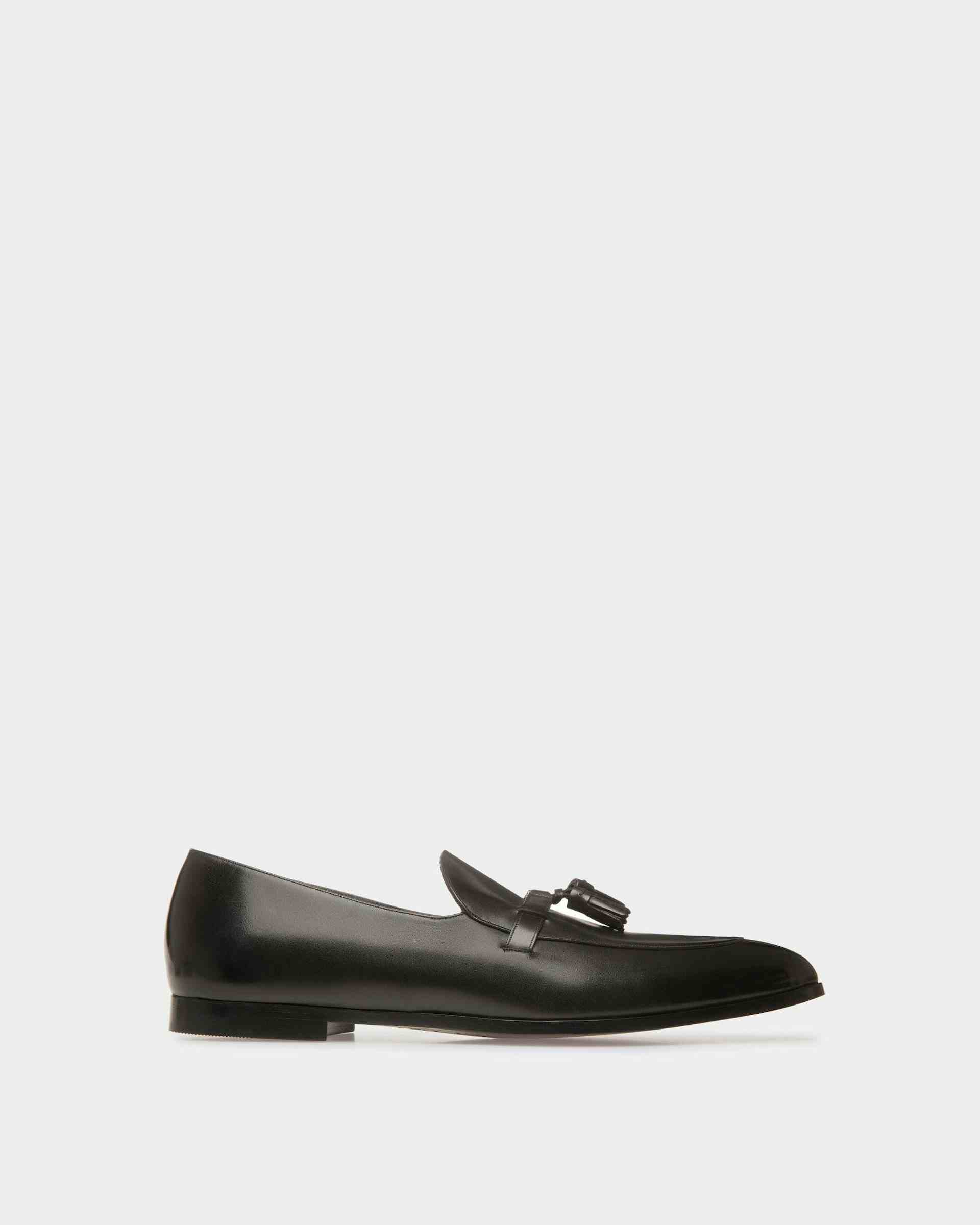 Vegas Flat Loafers In Black Leather - Men's - Bally