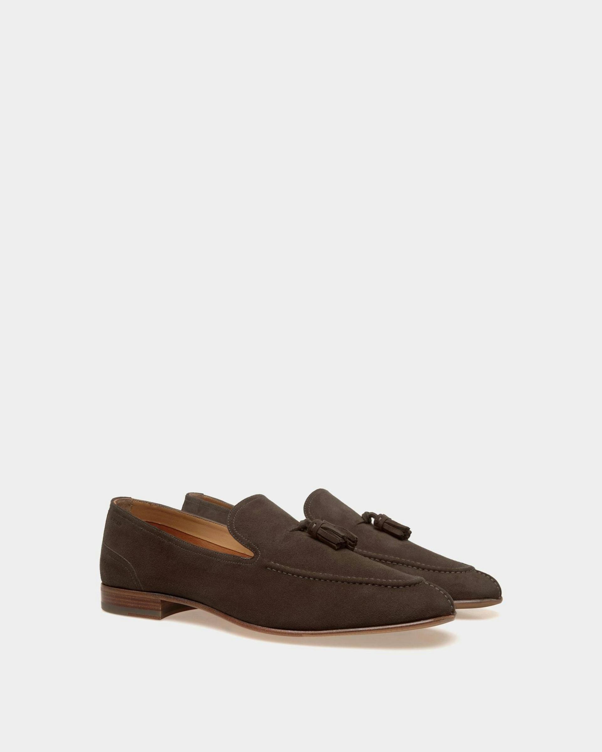 Men's Suisse Loafer in Suede | Bally | Still Life 3/4 Front