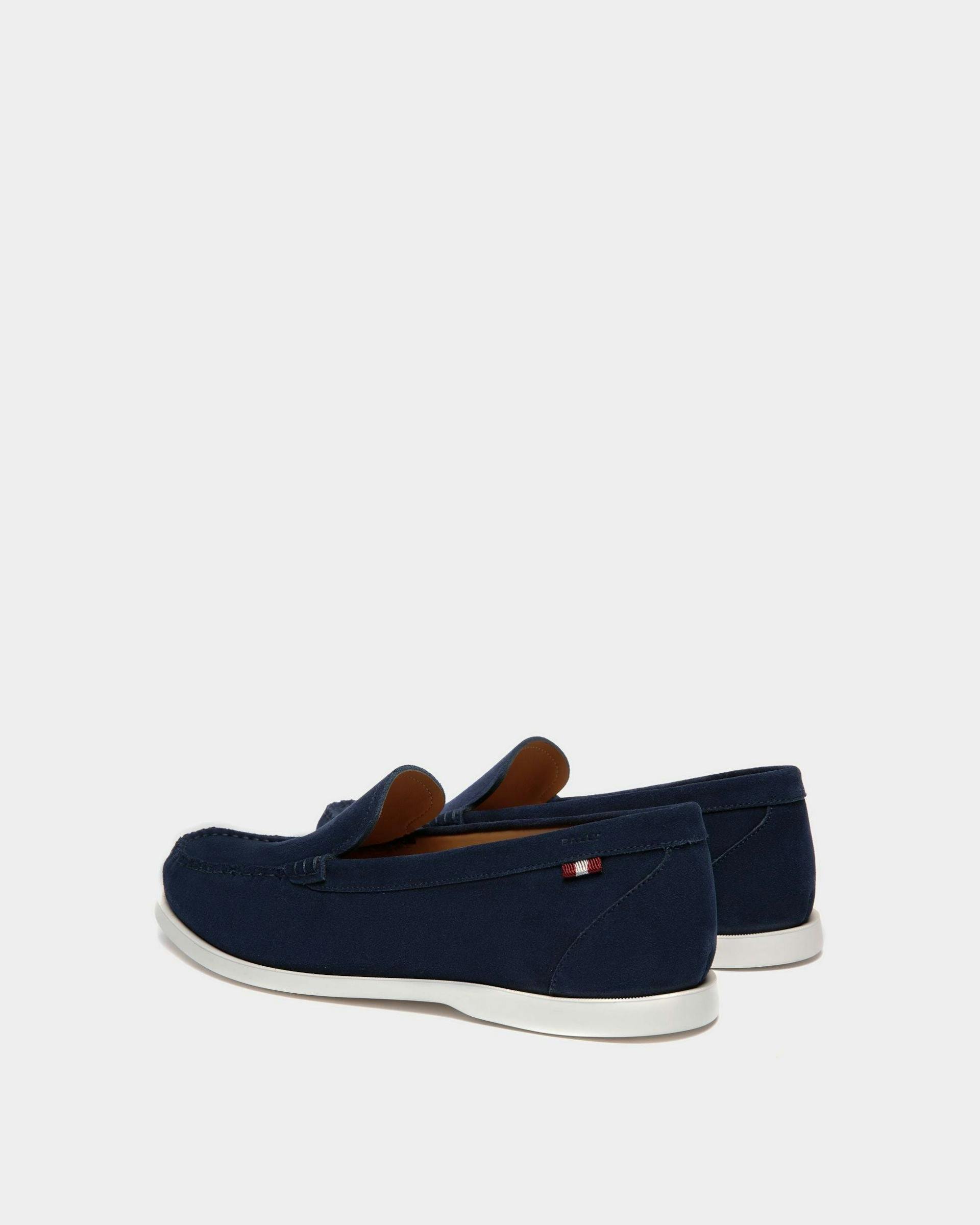 Men's Nelson Loafer in Suede | Bally | Still Life 3/4 Back