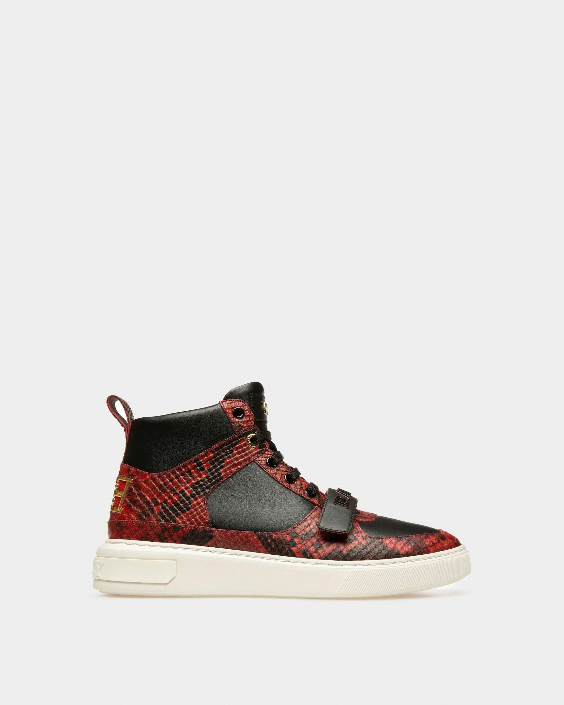 Merryk Leather Sneakers In Bally Red & Black - Men's - Bally - 01