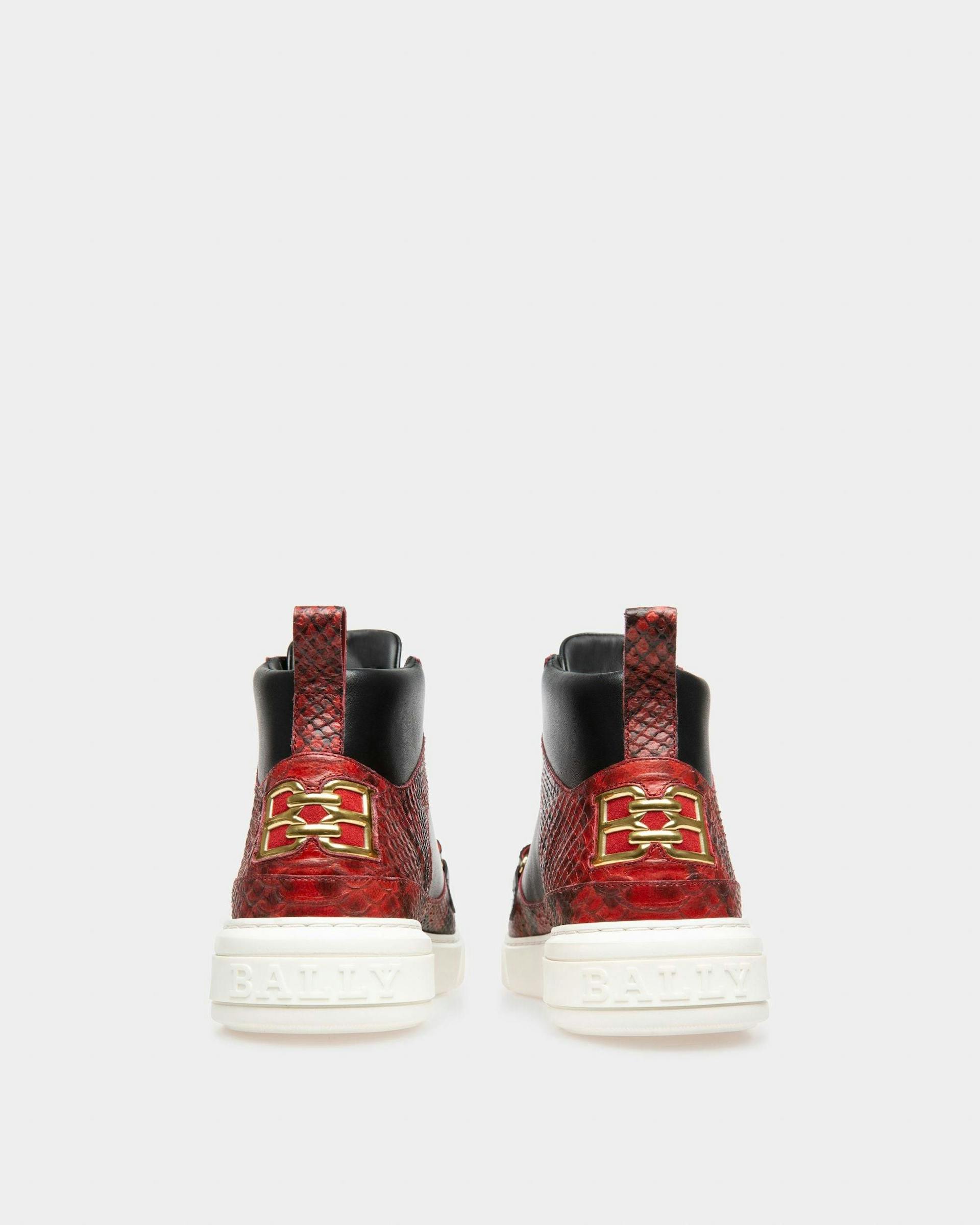 Merryk Leather Sneakers In Bally Red & Black - Men's - Bally - 04