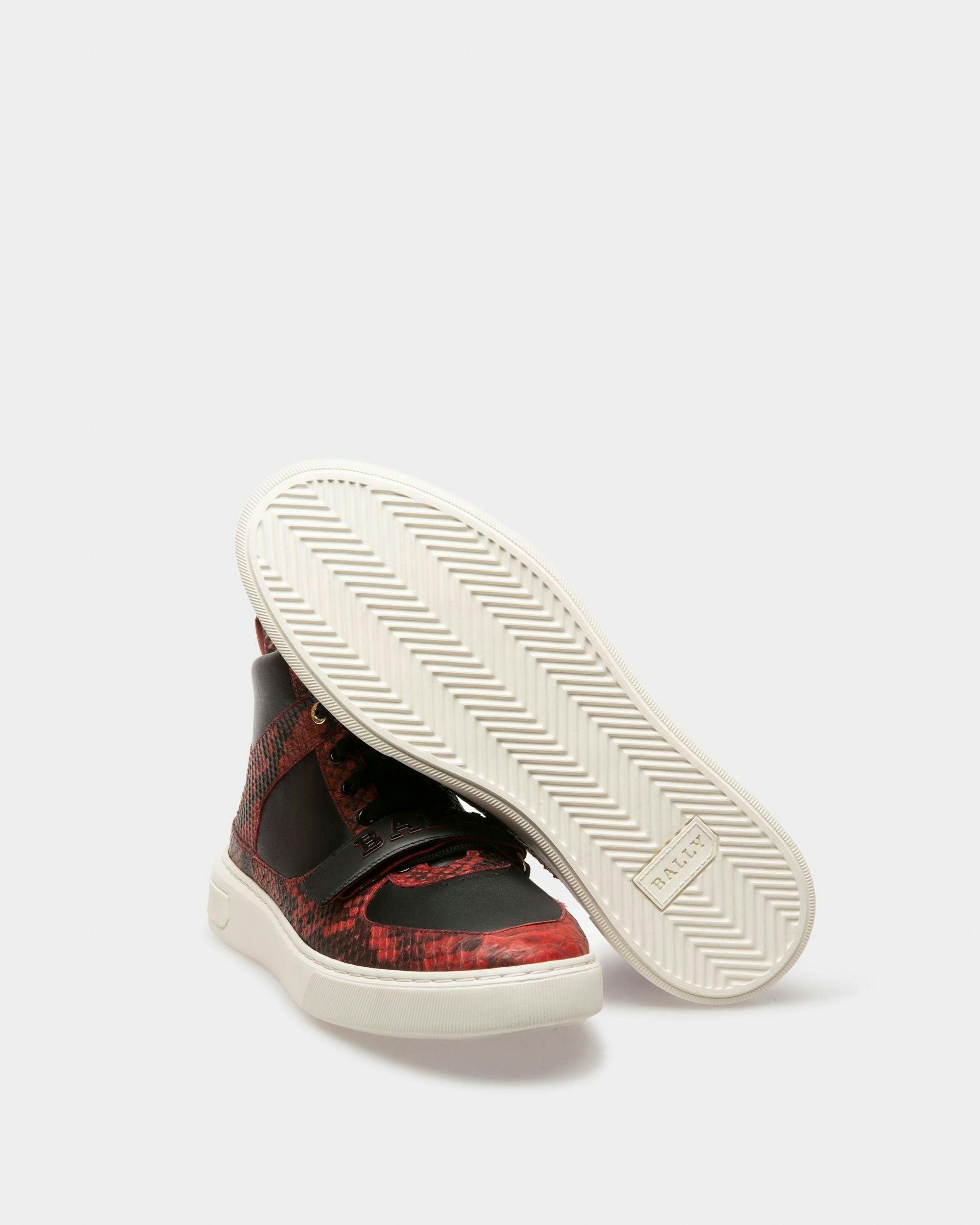 Merryk Leather Sneakers In Bally Red & Black - Men's - Bally - 05