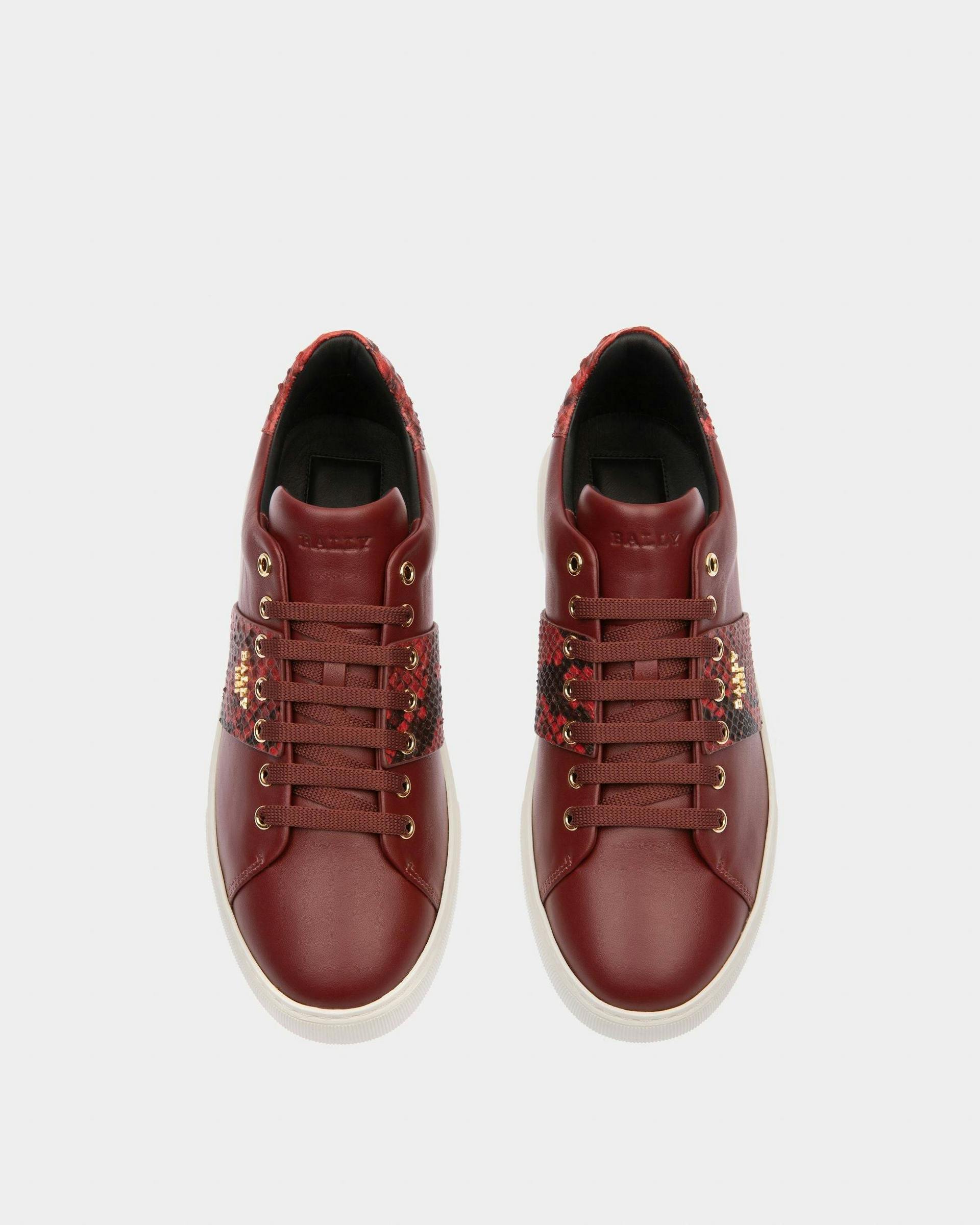 Mattye Leather Sneakers In Heritage Red - Men's - Bally - 02