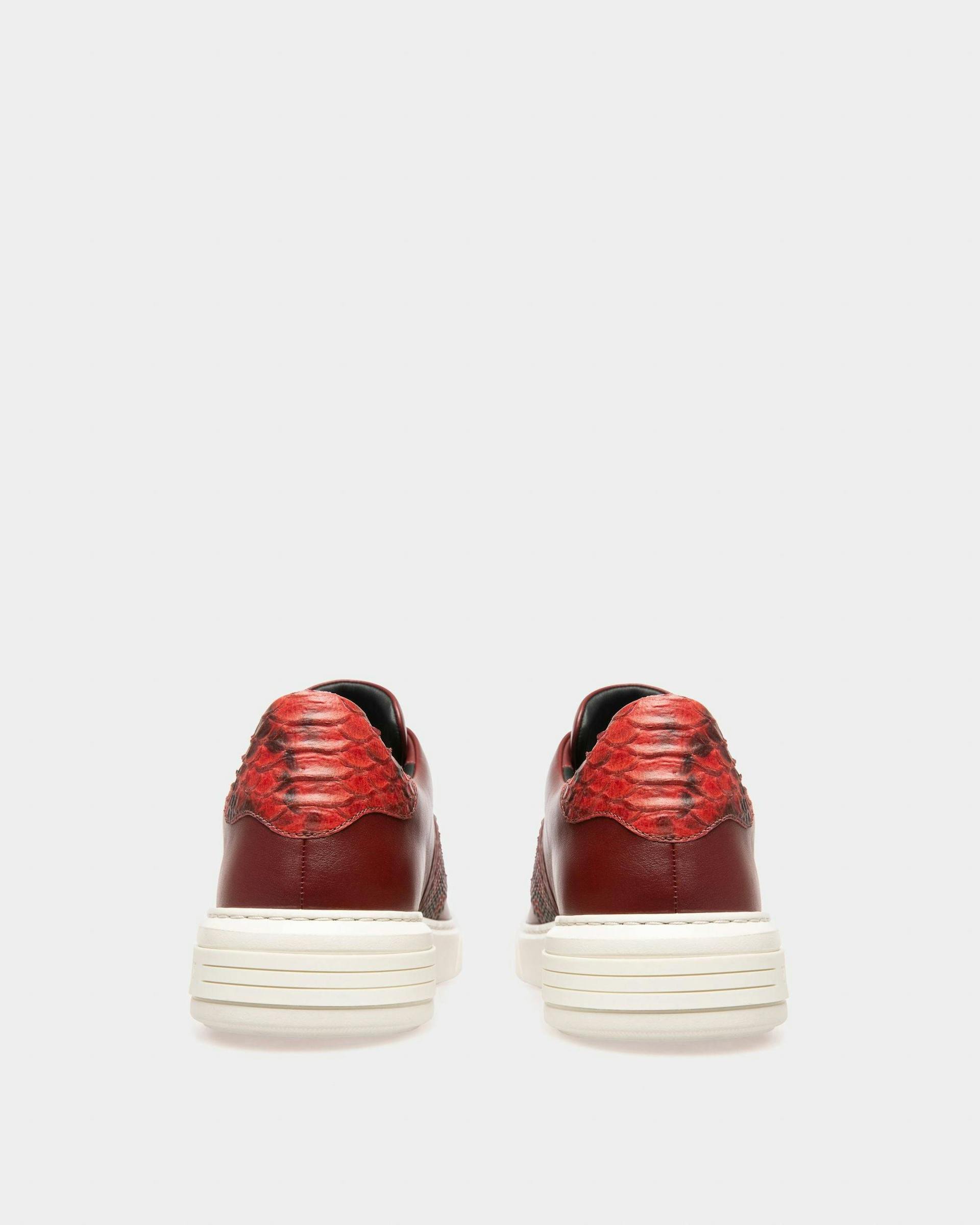 Mattye Leather Sneakers In Heritage Red - Men's - Bally - 04