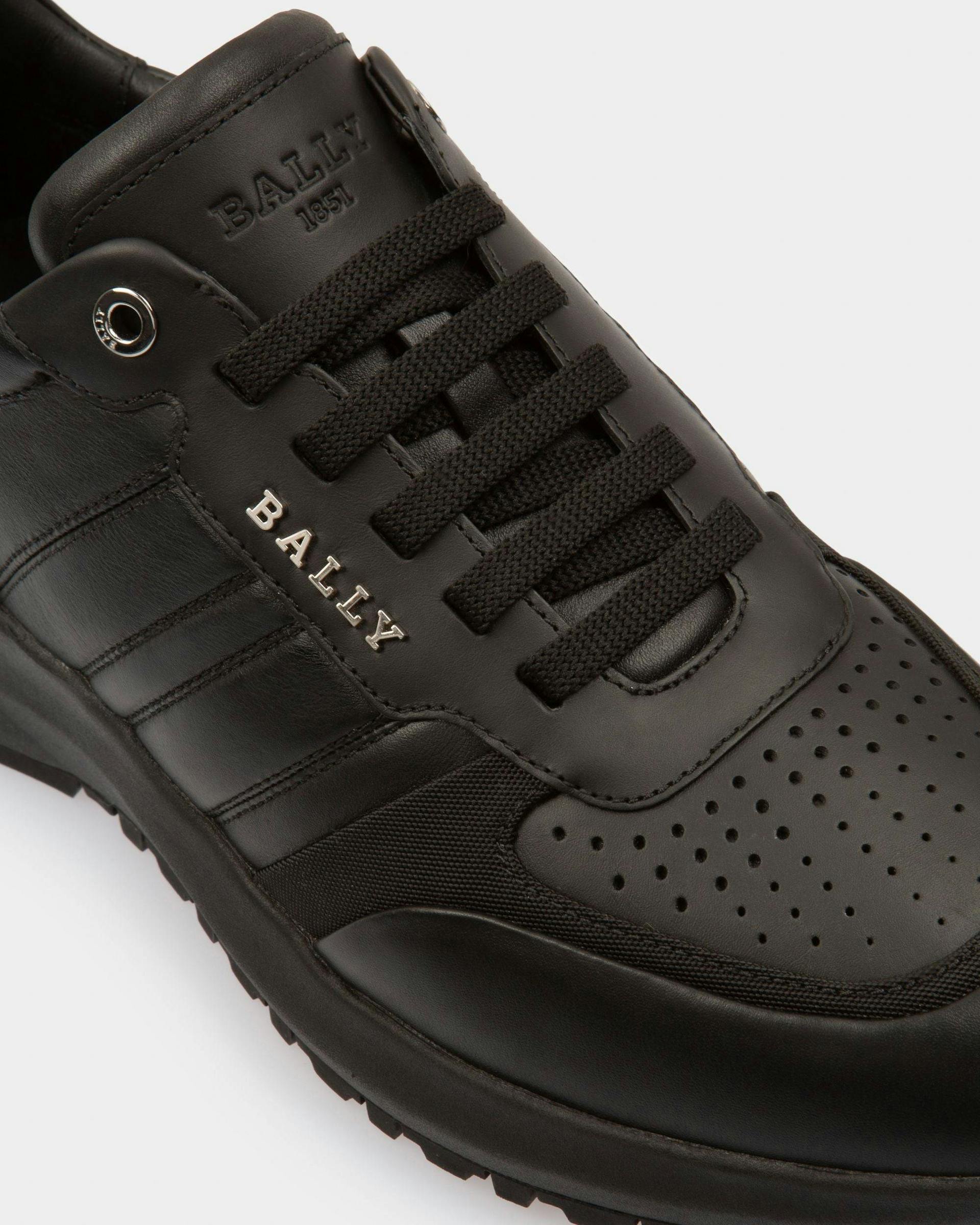 Dessye Leather And Fabric Sneakers In Black - Men's - Bally - 06