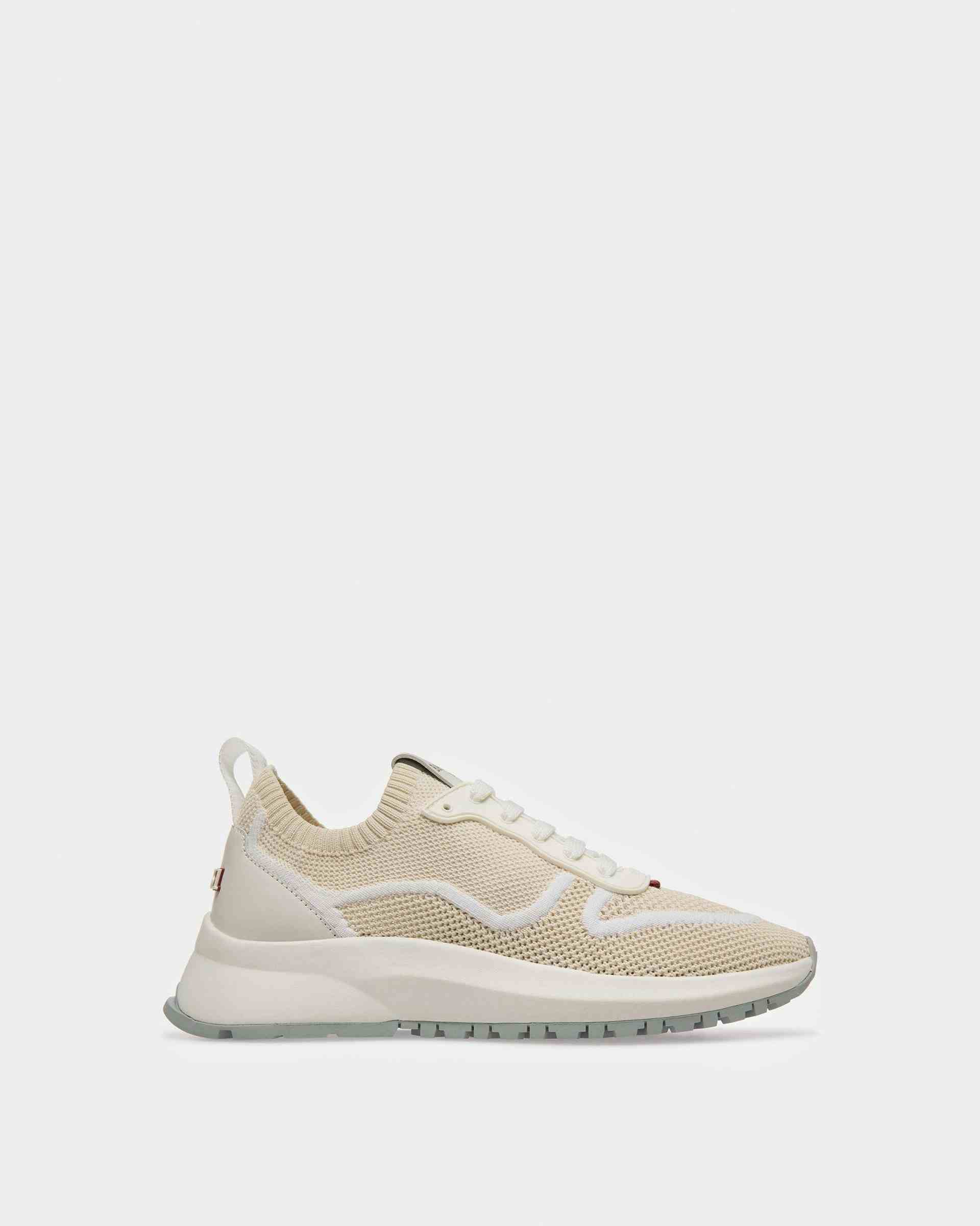 Davyn Mesh And Leather Sneakers In White And Dusty White - Men's - Bally