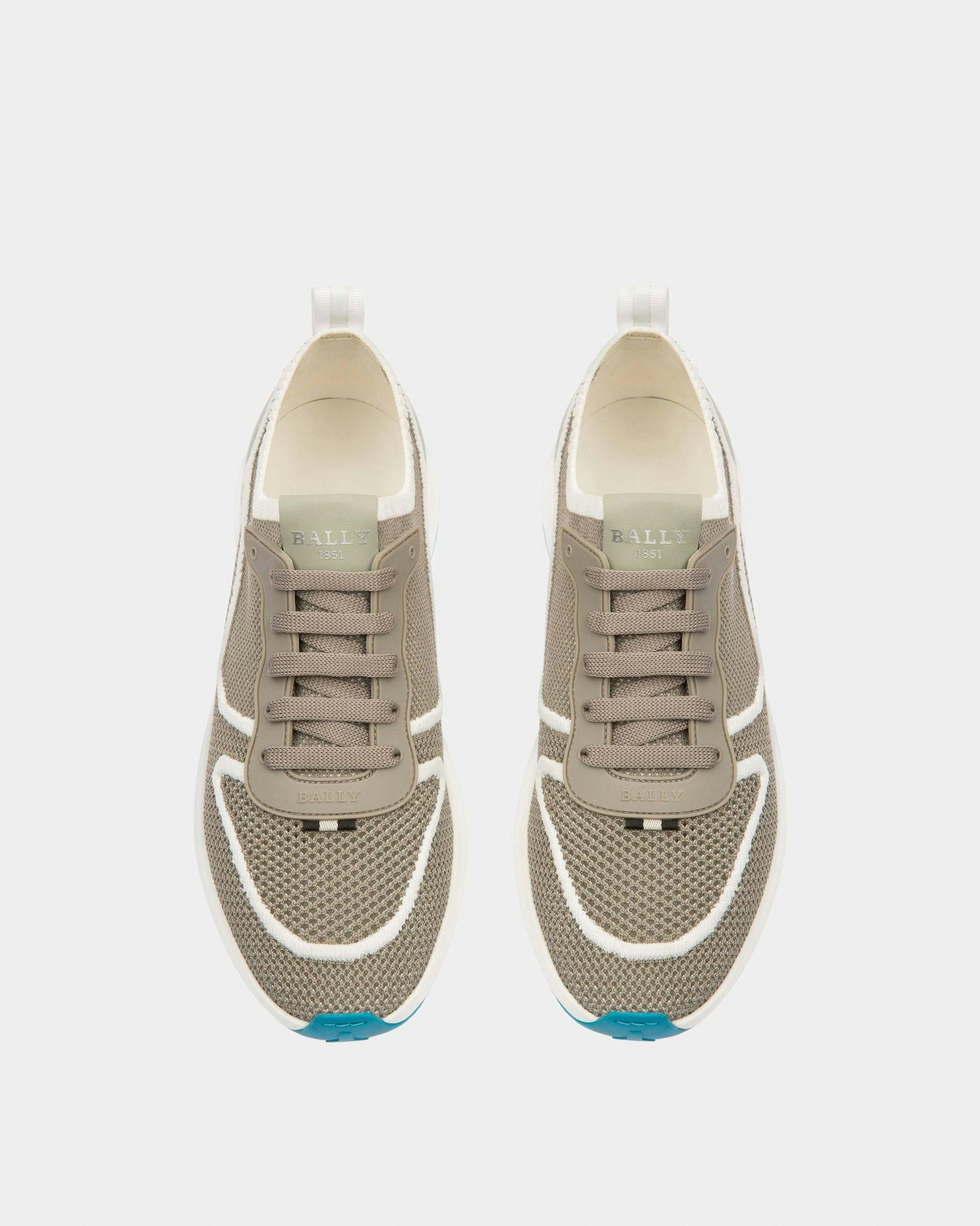 Davyn Mesh And Leather Sneakers In Grey And White - Men's - Bally - 02