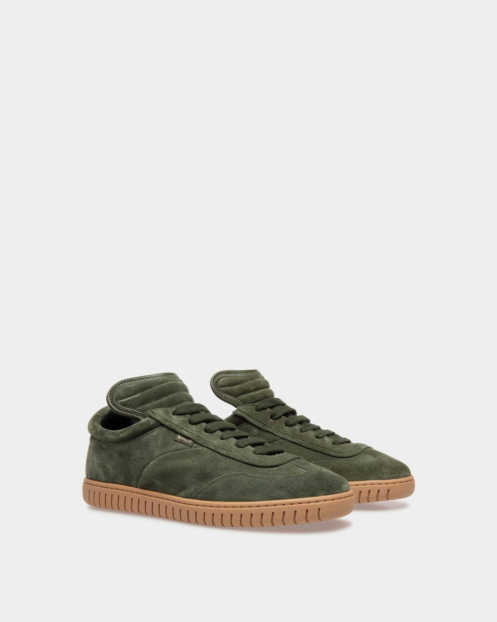 Player Sneakers In Green And Amber Leather - Men's - Bally - 03