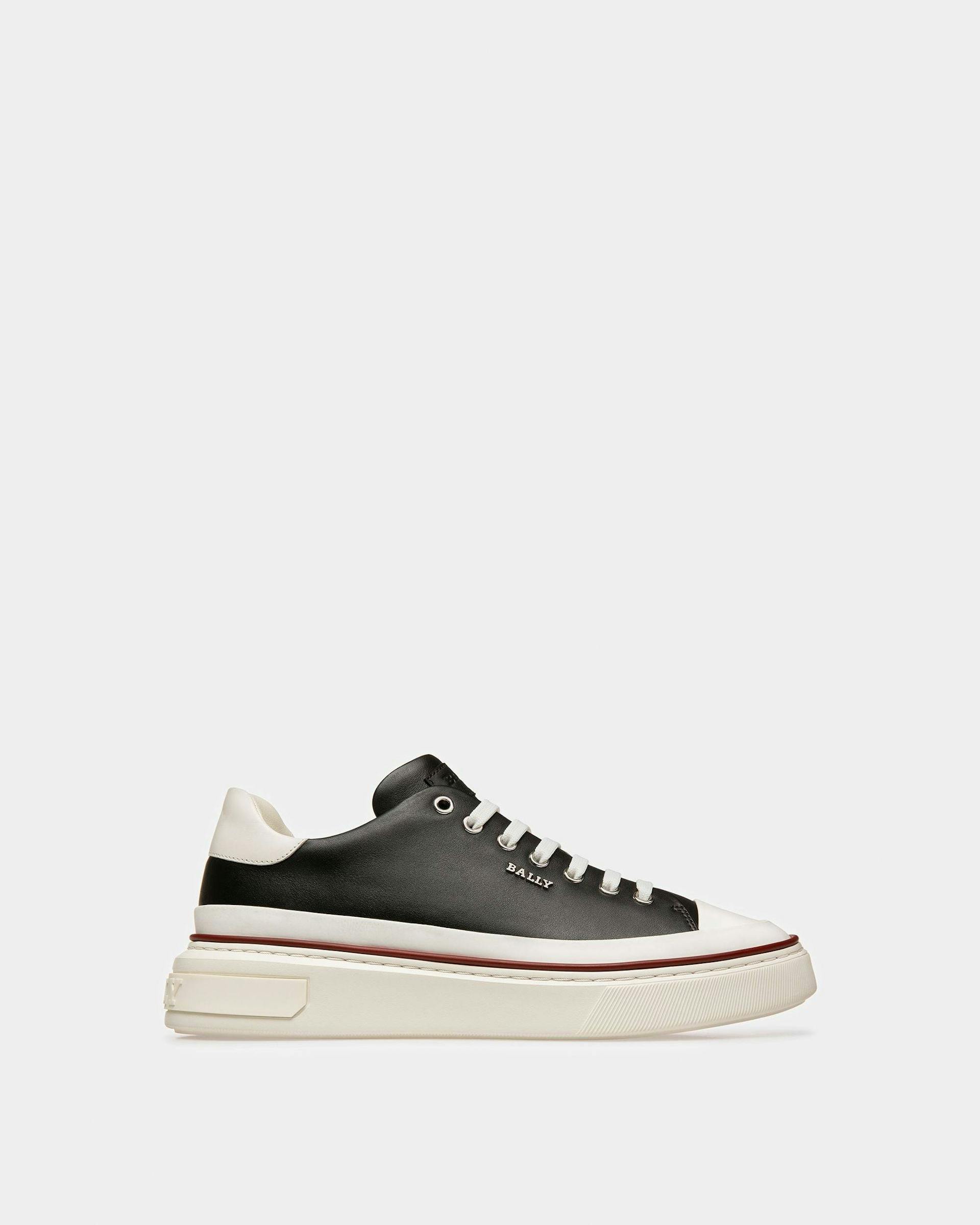 Maily Leather Sneakers In Black & White - Men's - Bally - 01