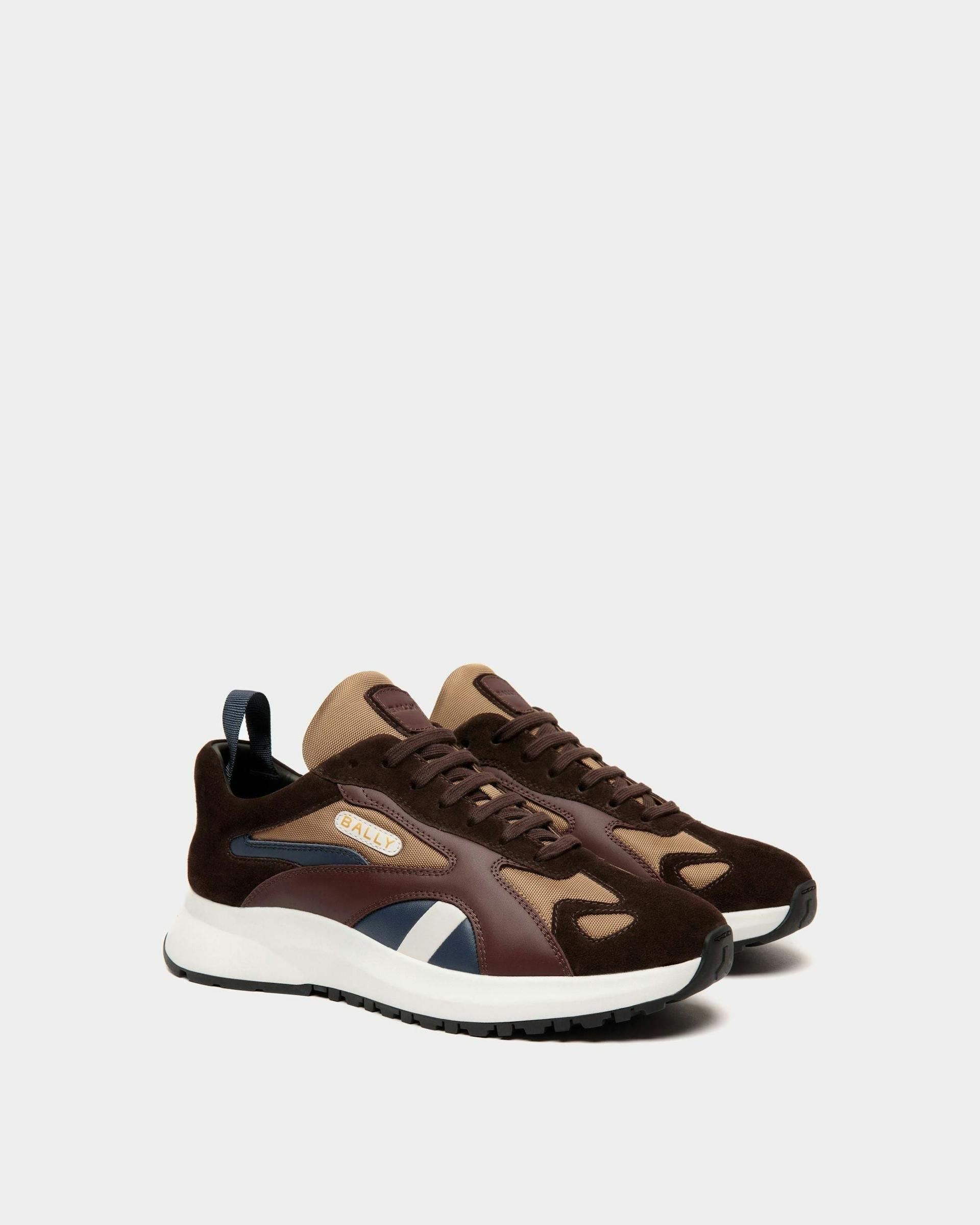 Men's Outline Sneaker in Nylon and Leather | Bally | Still Life 3/4 Front
