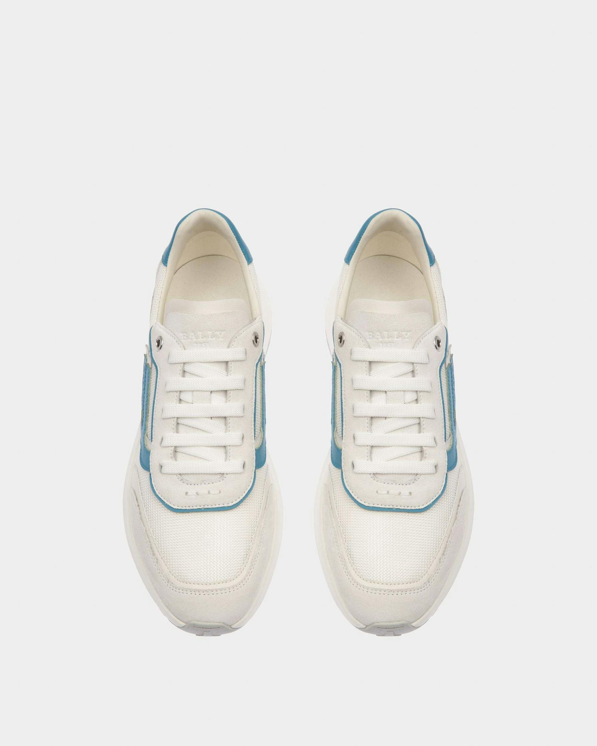 Demmy Mesh & Leather Sneakers In White - Men's - Bally - 02