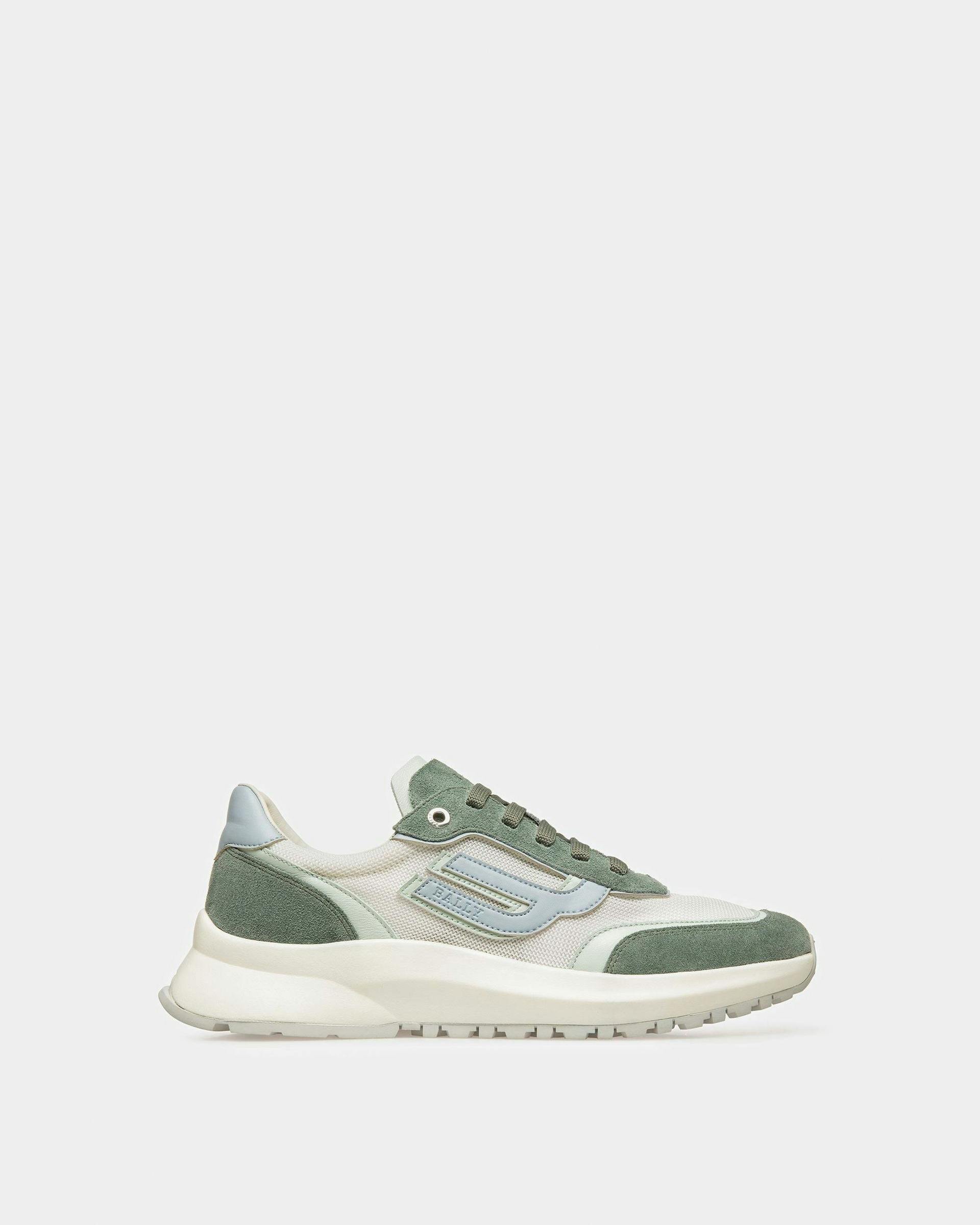 Demmy-T Leather And Fabric Sneakers In Sage - Men's - Bally - 01