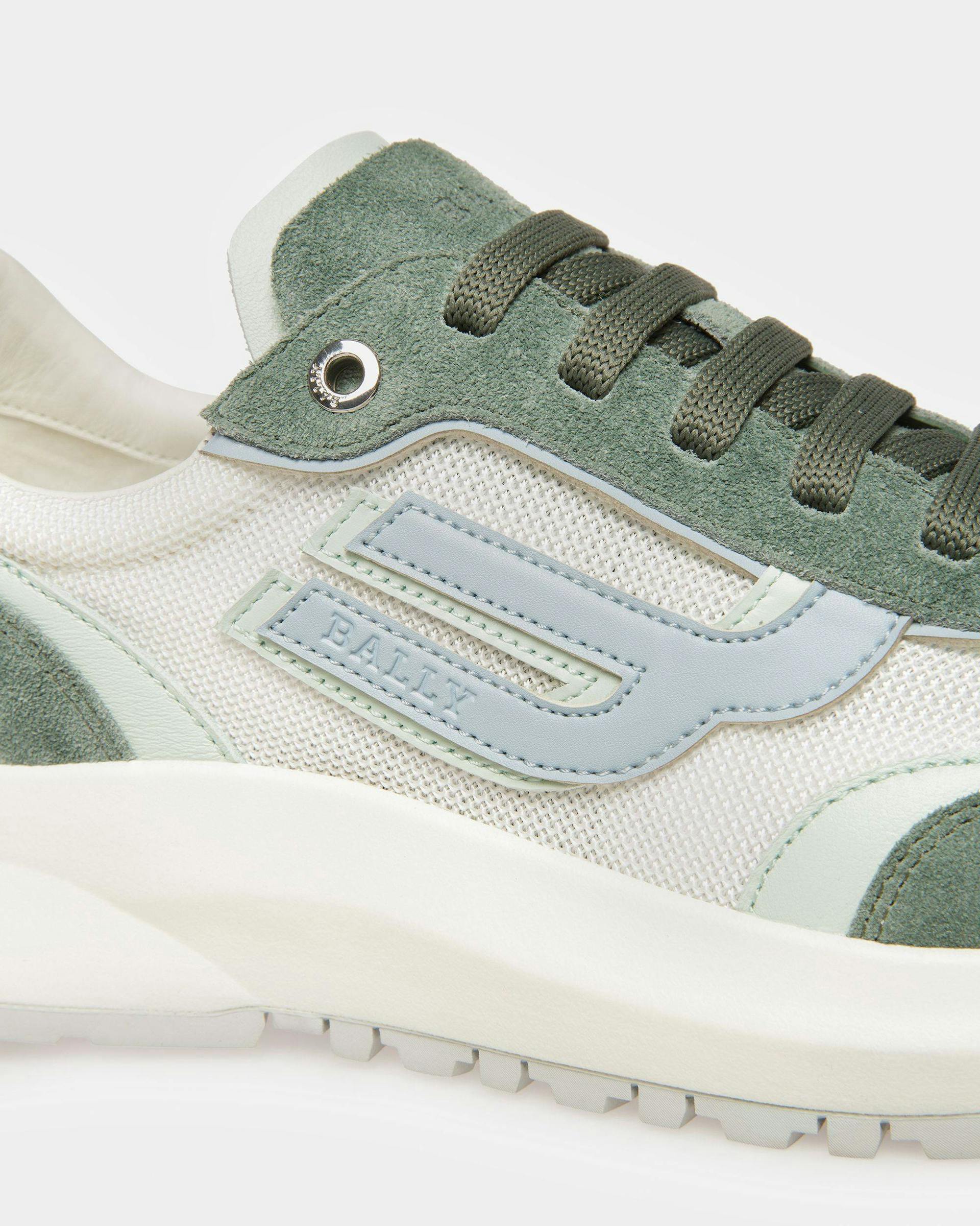 Demmy-T Leather And Fabric Sneakers In Sage - Men's - Bally - 05