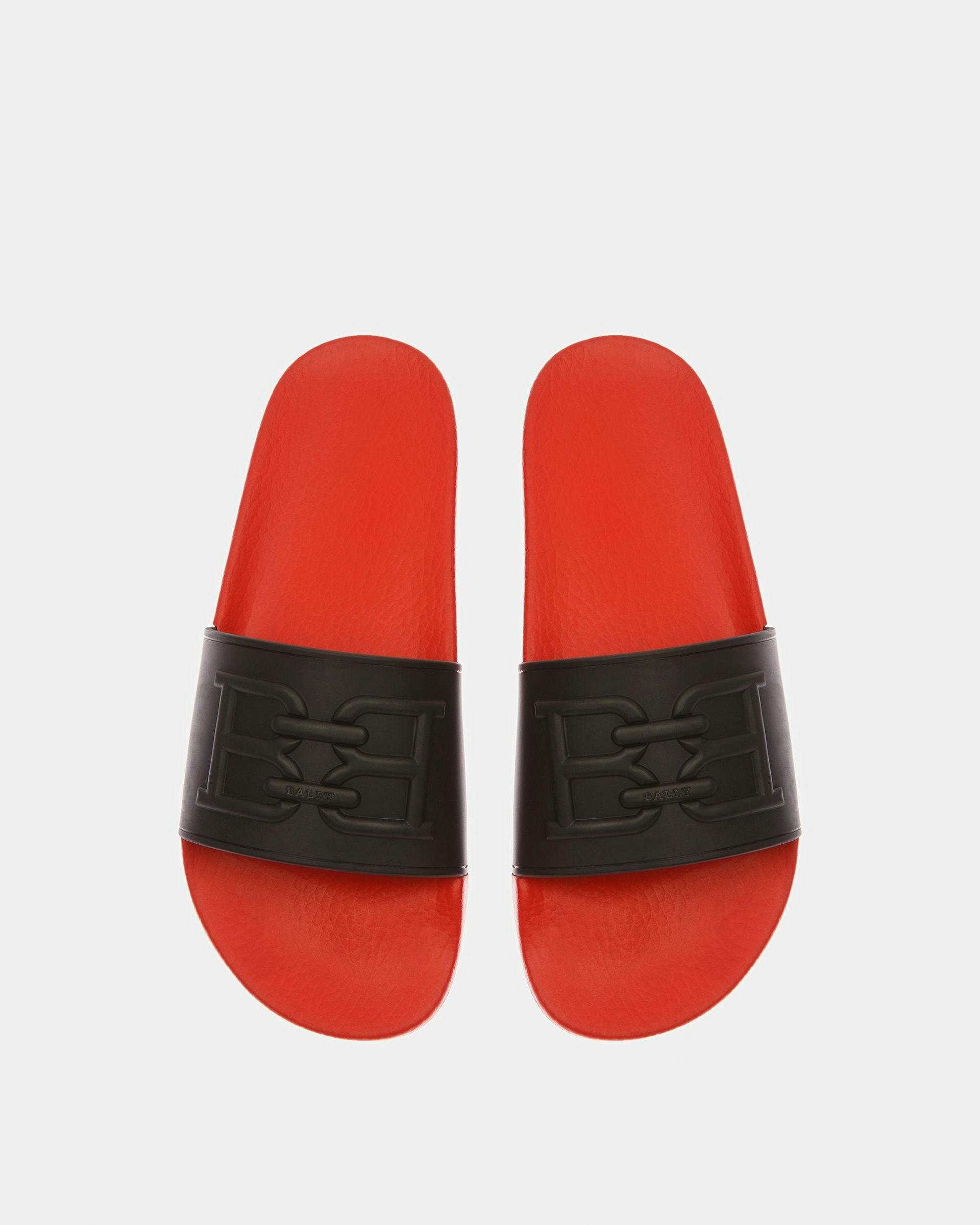 Scotty Rubber Sandals In Black And Orange - Men's - Bally - 02