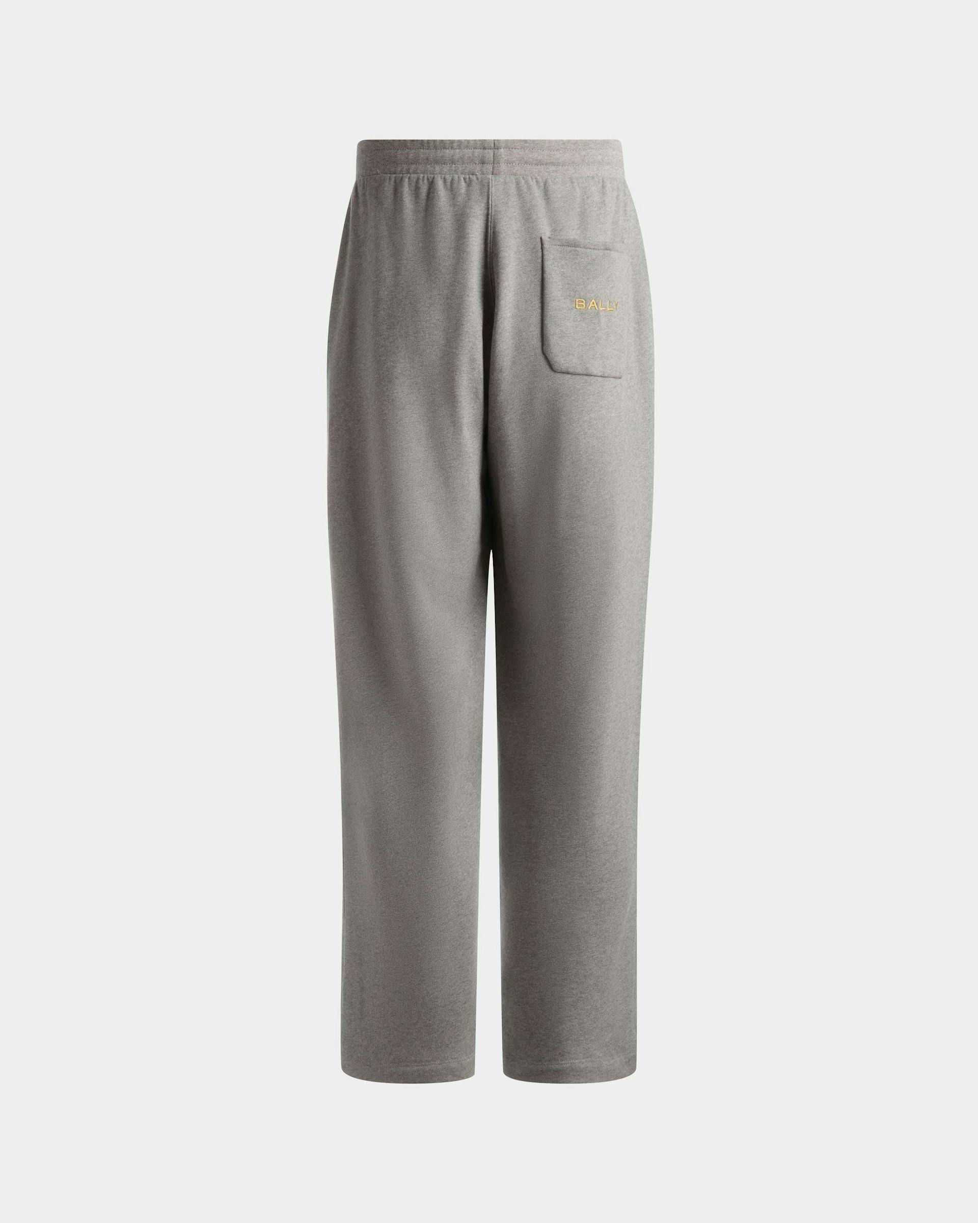 Drawstring Sweatpants In Gray Melange Cotton - Men's - Bally - 07