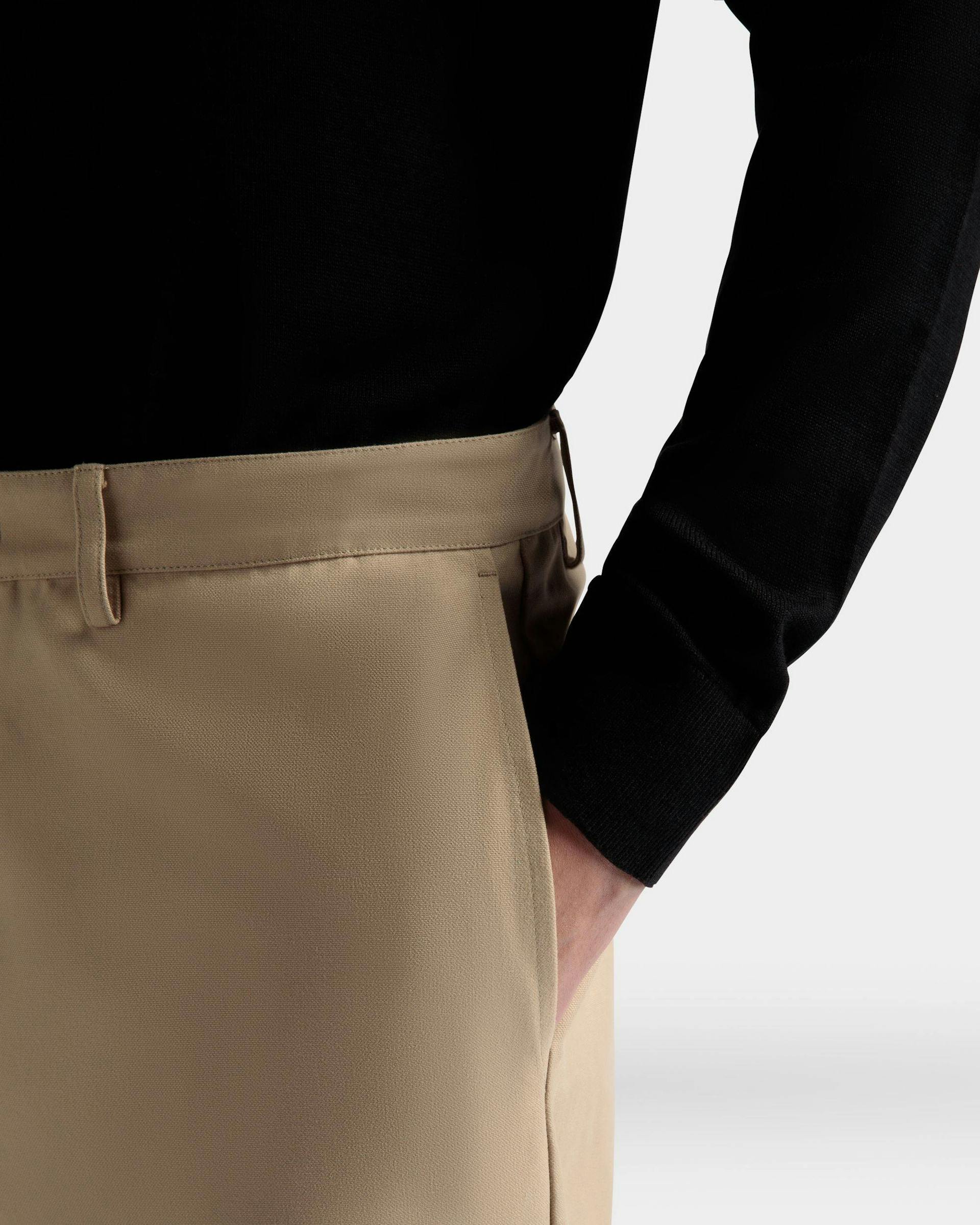 Men's Pants in Camel Cotton | Bally | On Model Detail