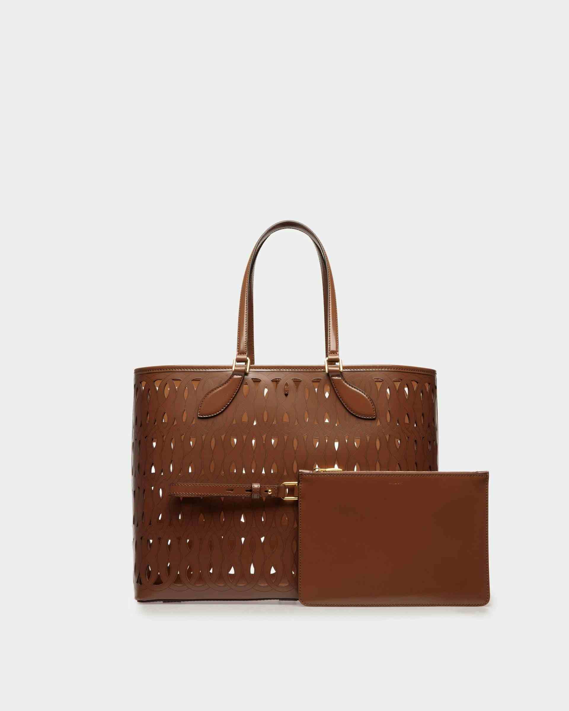 Lago Tote Bag In Brown Leather - Women's - Bally