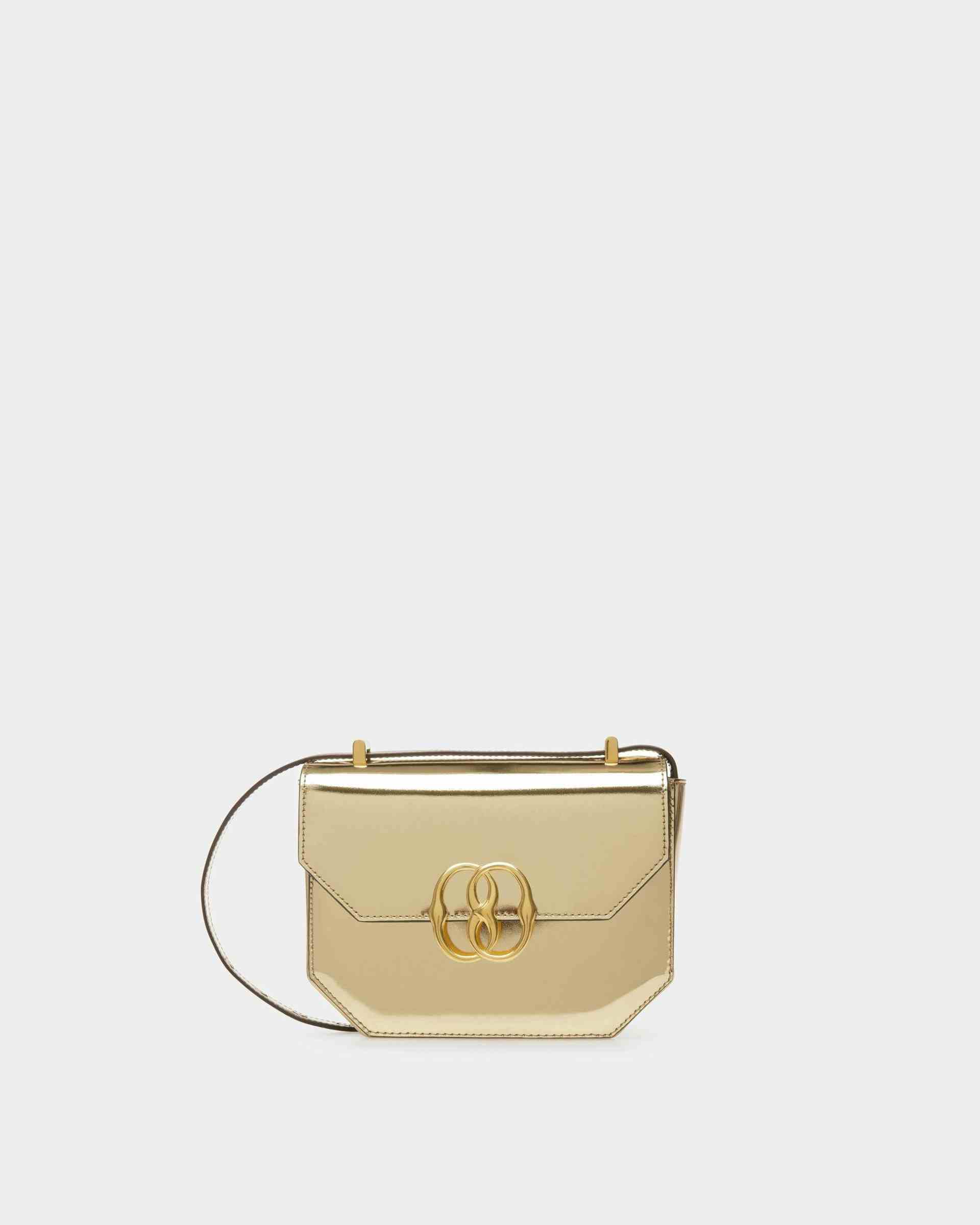 Emblem Minibag In Gold Leather - Women's - Bally
